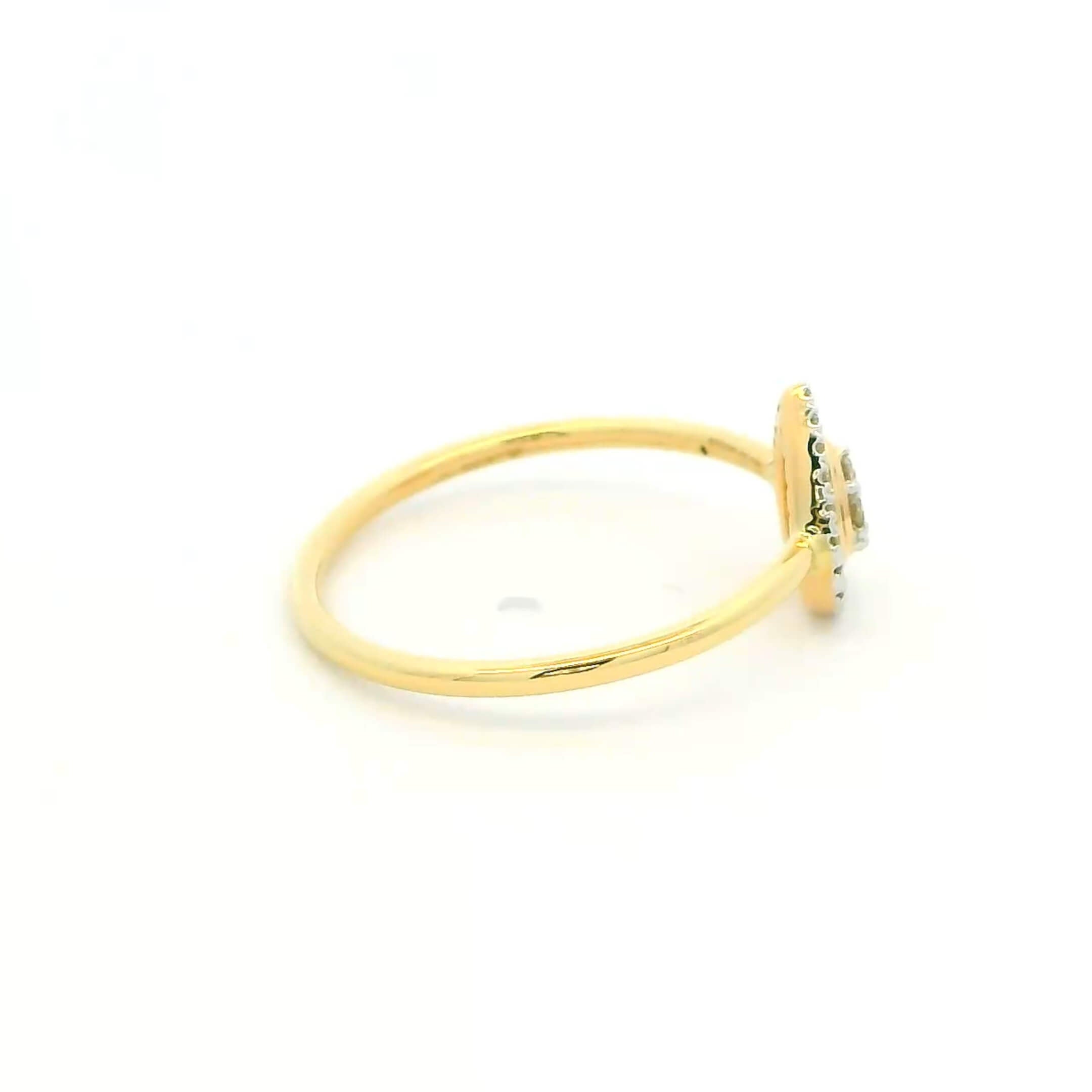 14K Paisley Shimmer Diamond Women Ring