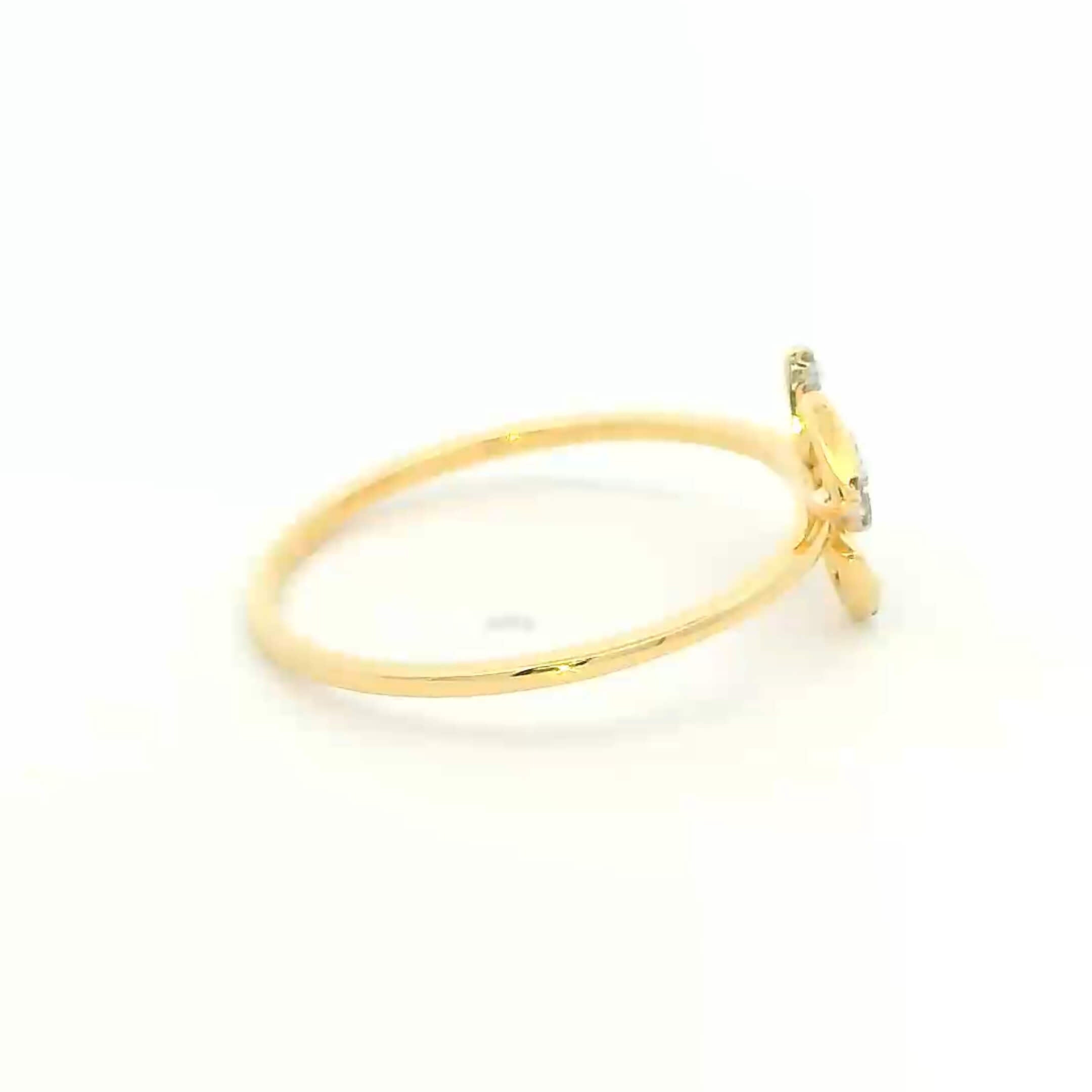 14K Bright CLover Grace Diamond Women Ring