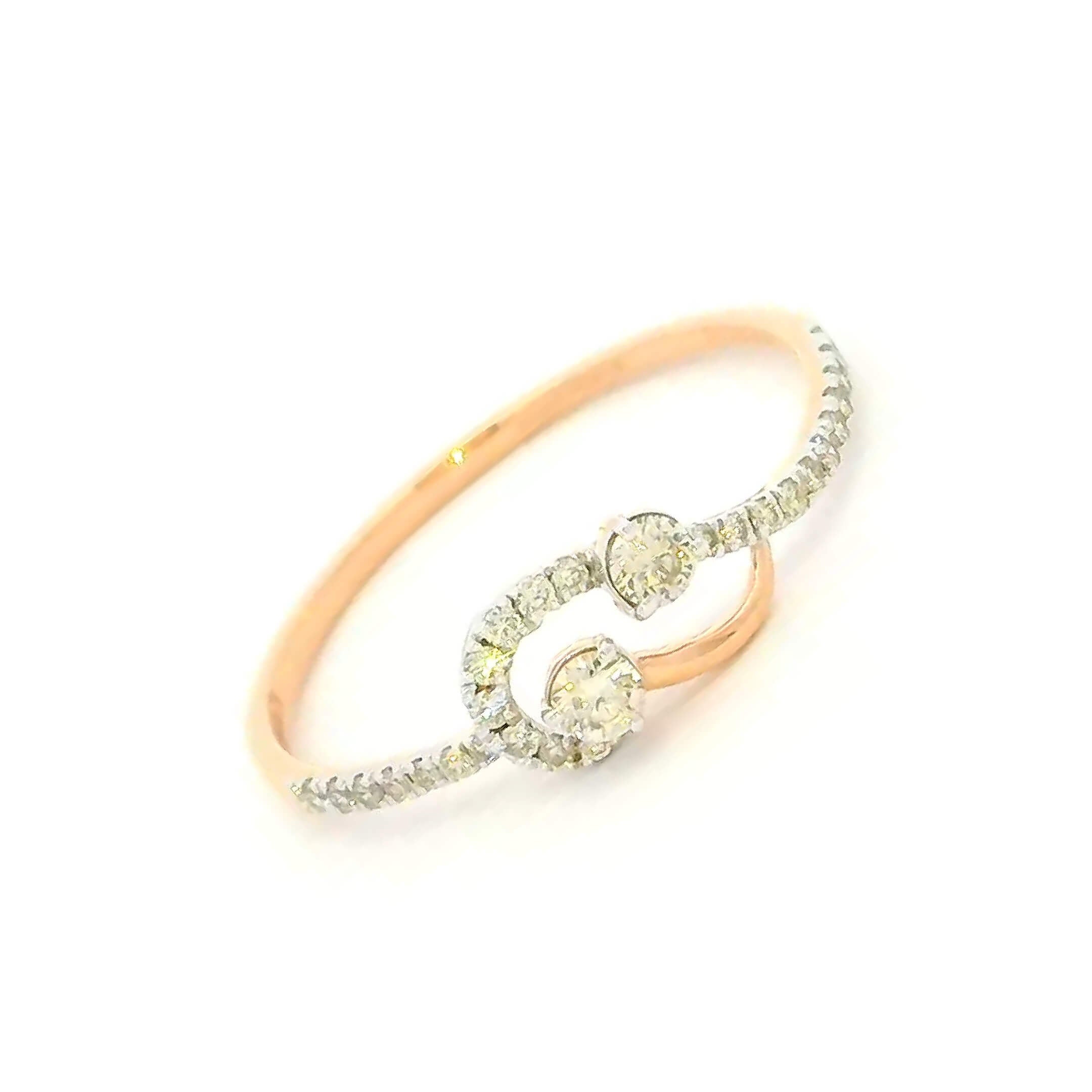 Shimmer and Swirl 14K Diamond Ring