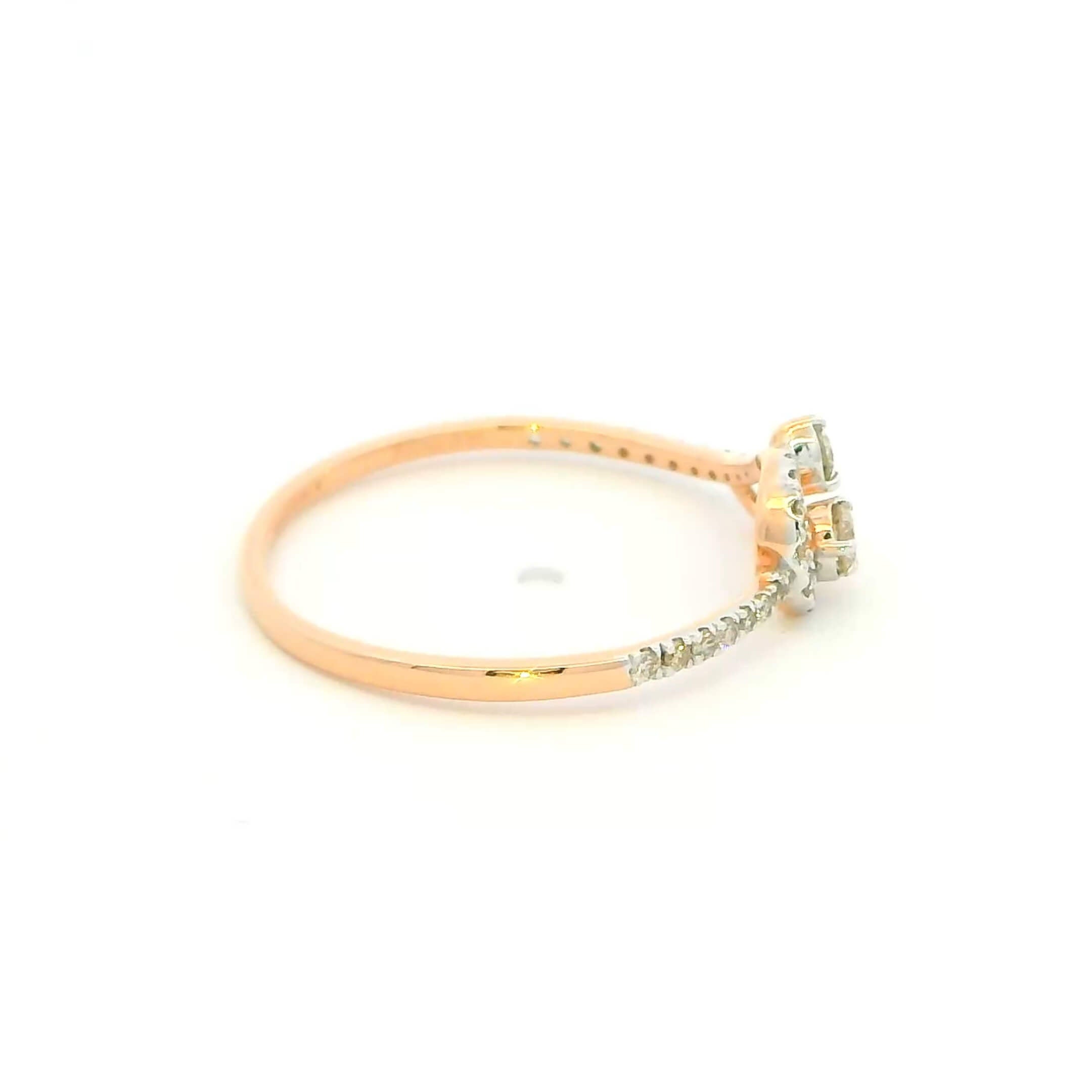 Shimmer and Swirl 14K Diamond Ring