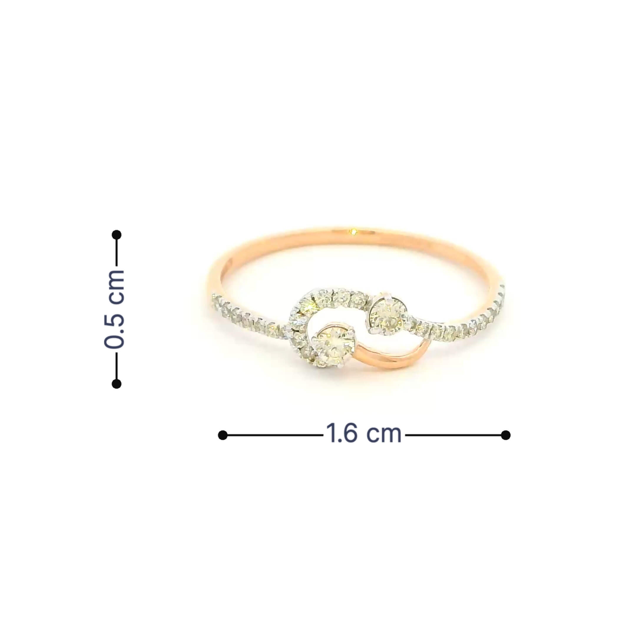 Shimmer and Swirl 14K Diamond Ring