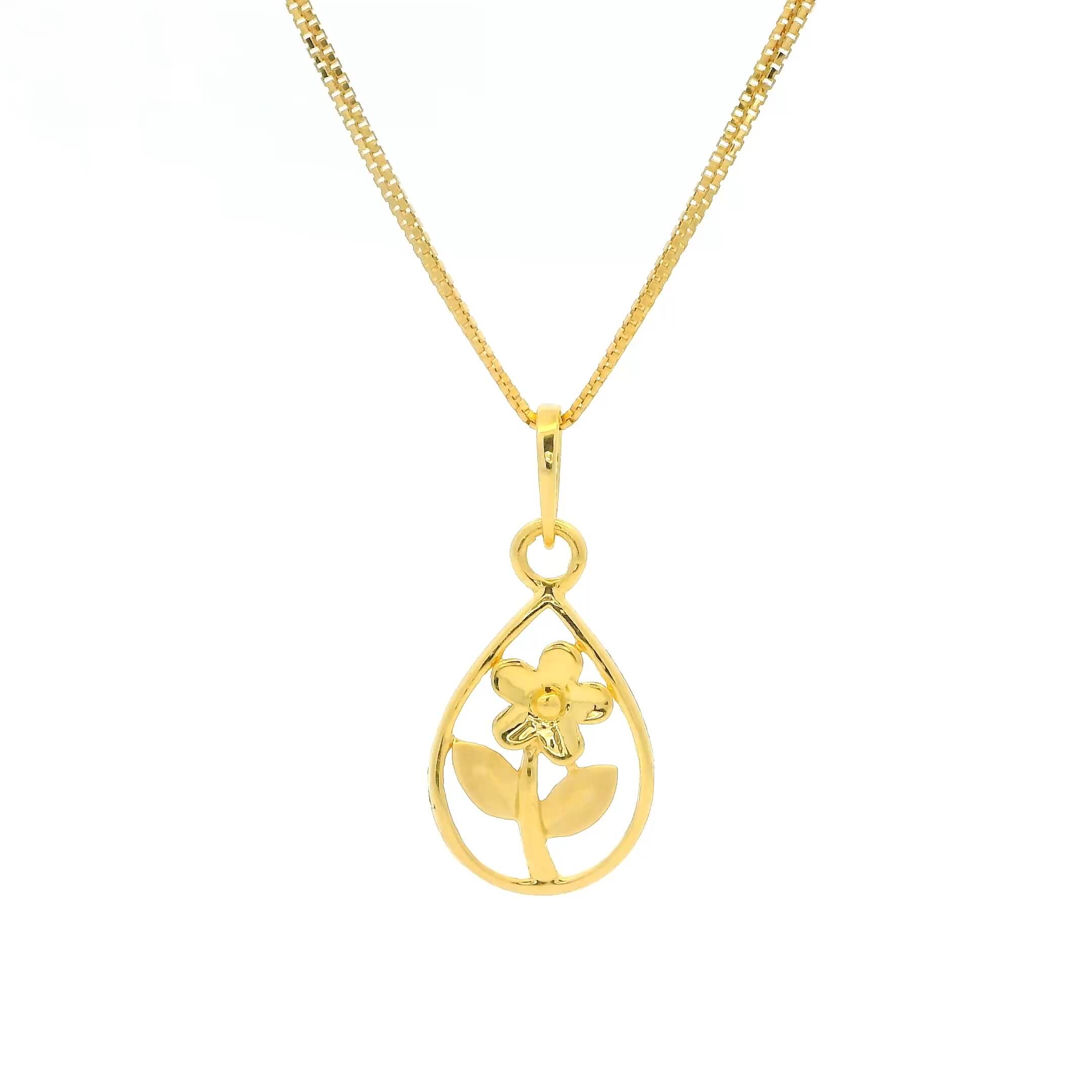 Whisper Blossom Gold Pendant 14K