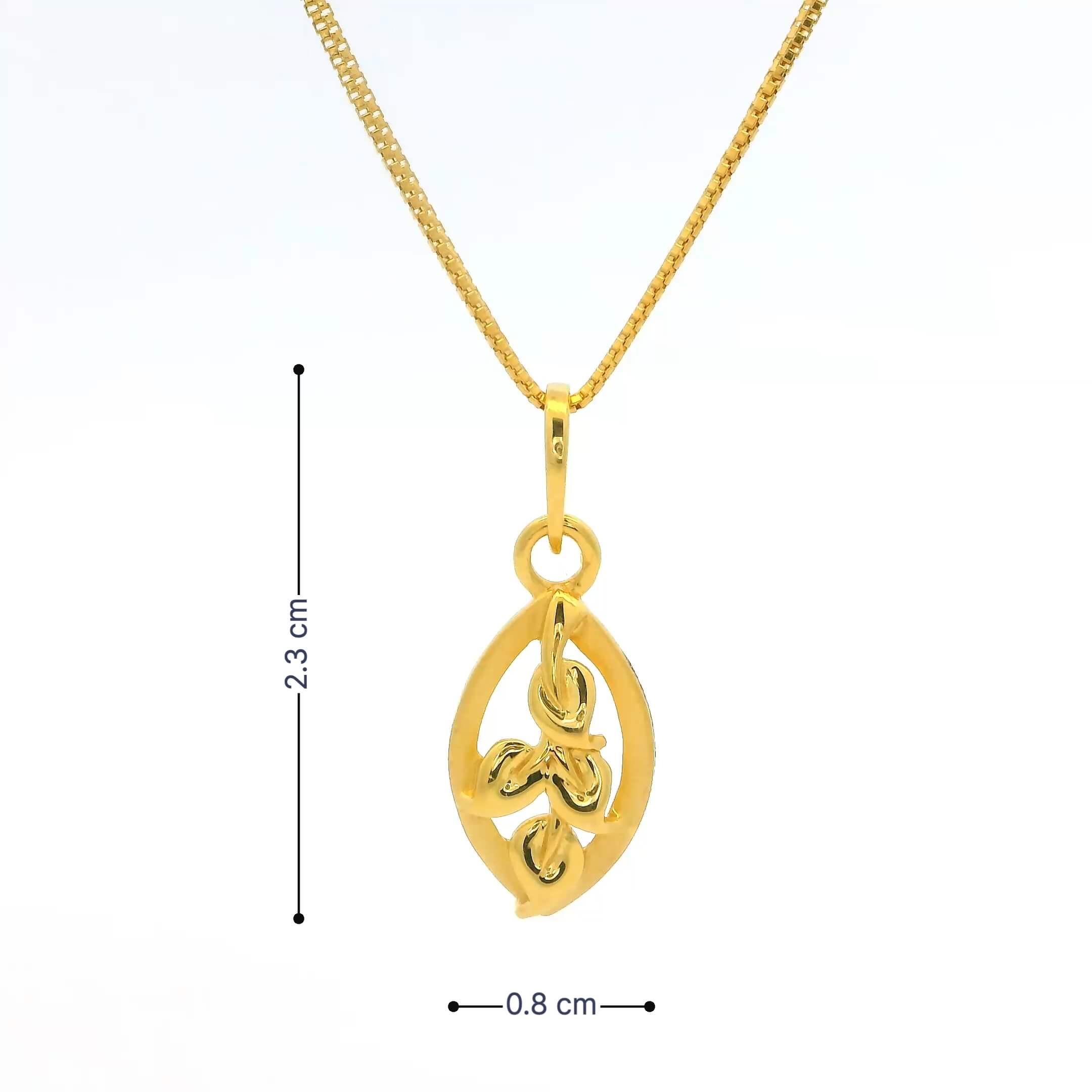 Modish Charm Gold Pendant 14K