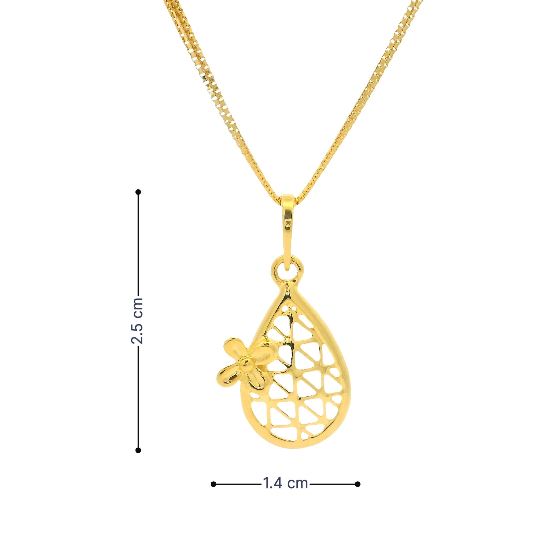 Blossom Grace Gold Pendant 14K
