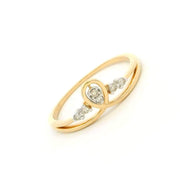 14K Minimalist Essence Diamond Women Ring