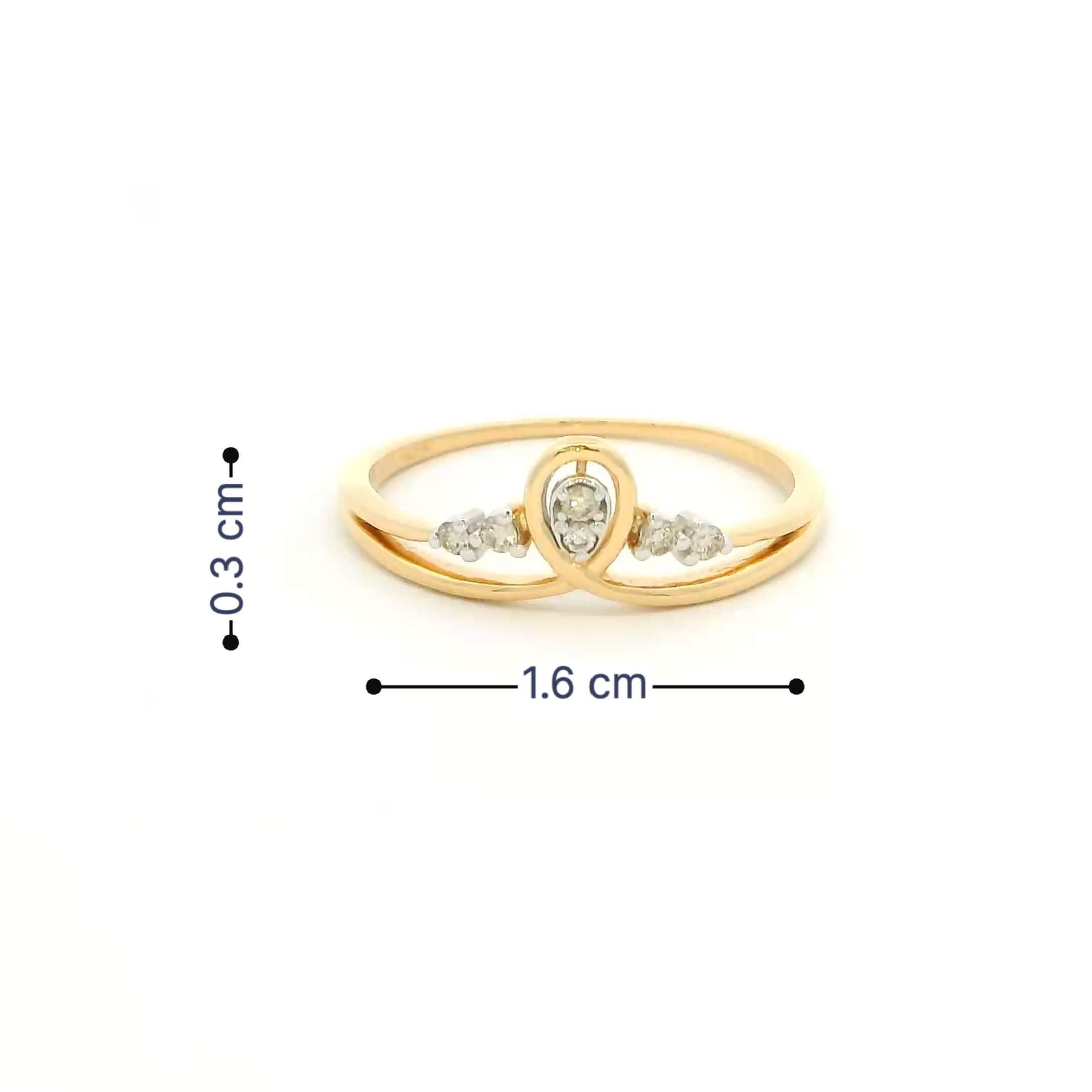 14K Minimalist Essence Diamond Women Ring