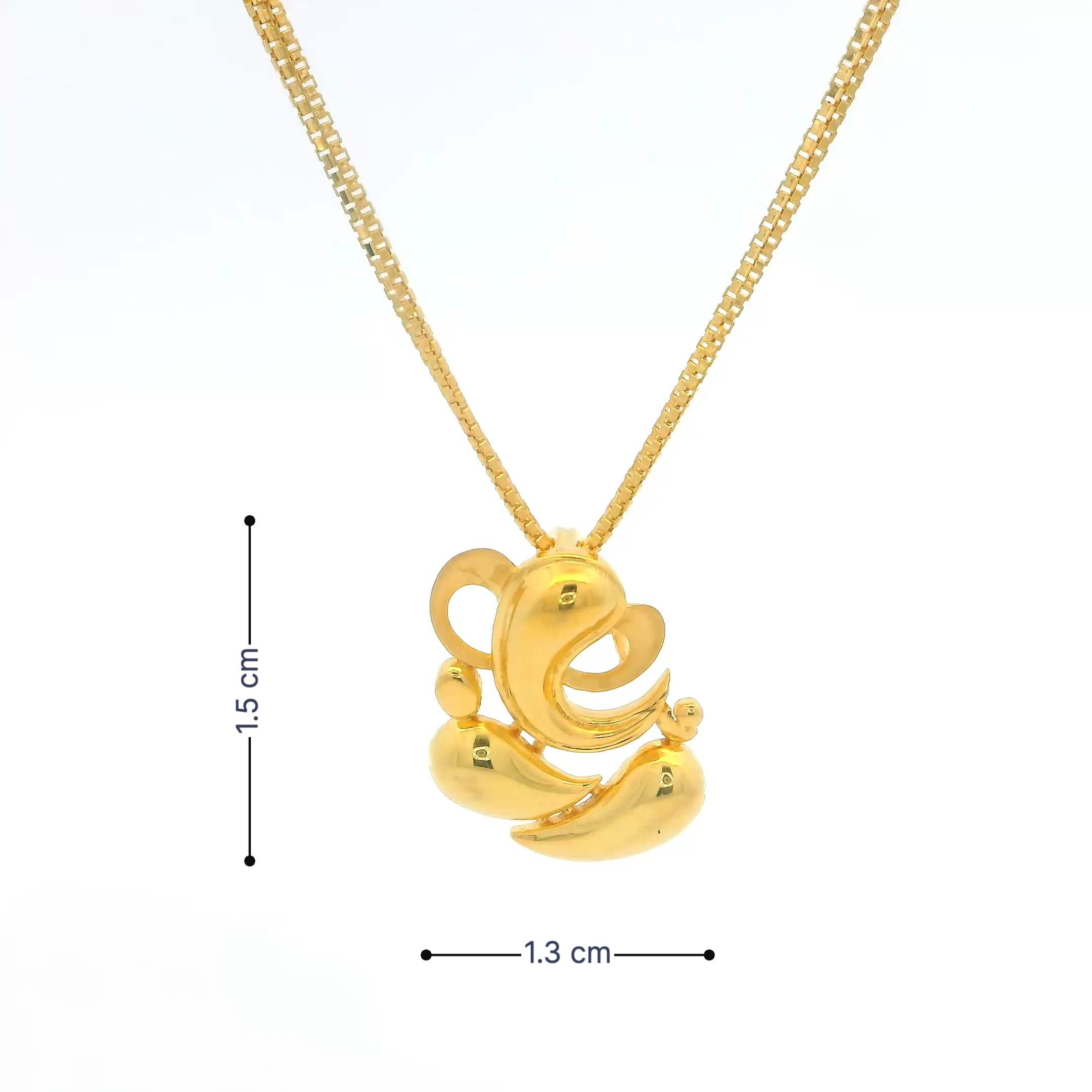 Enchanting Ganesha Gold Pendant