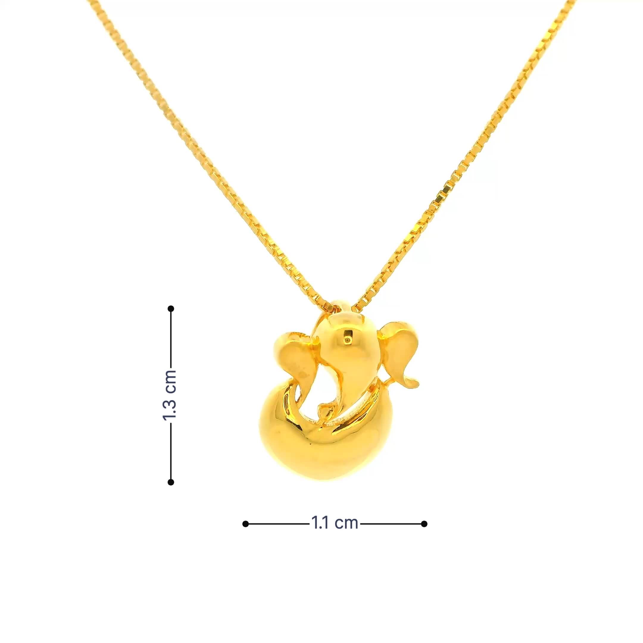 Mesmerising Gold Ganesha Pendant