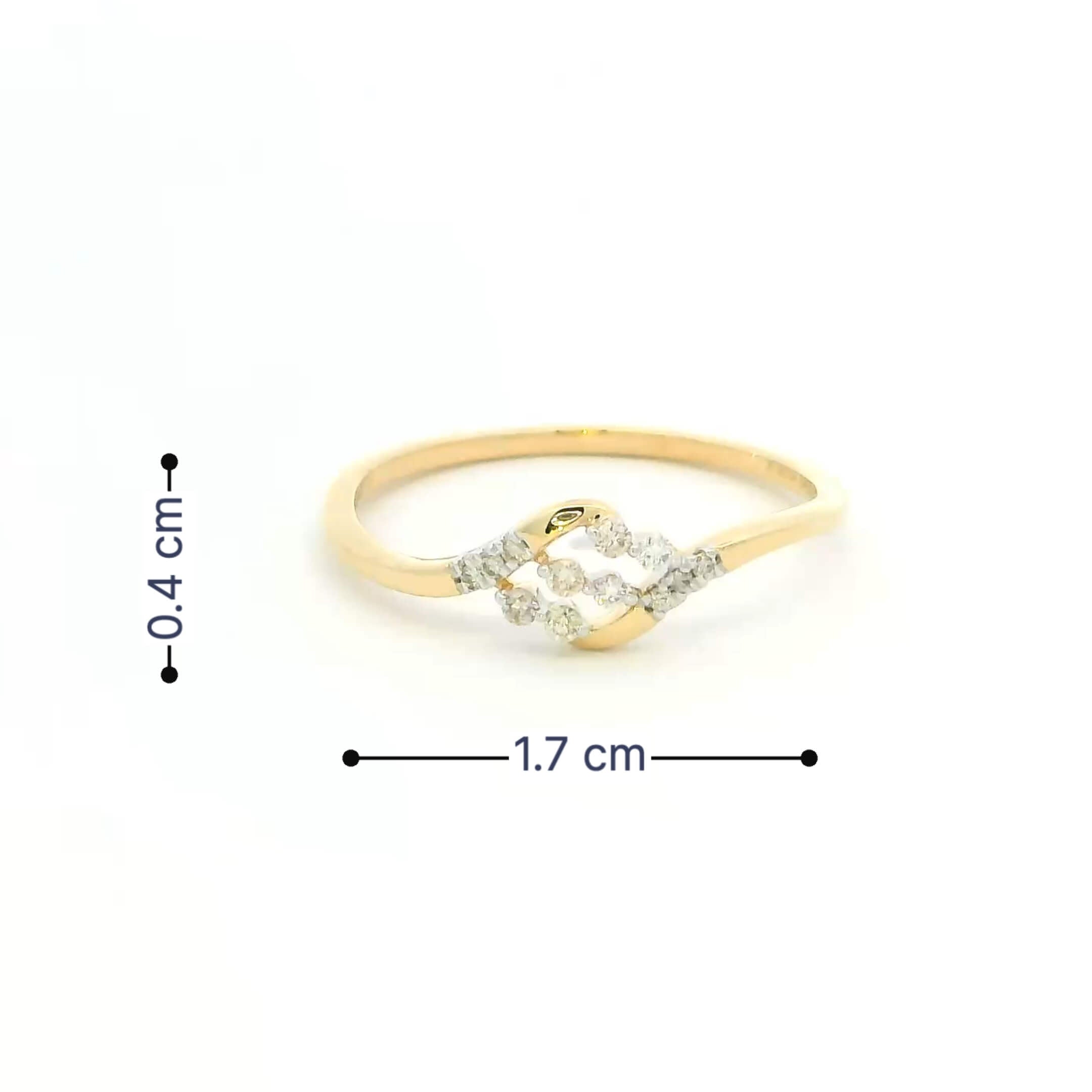 Polished Grace Diamond Ring 14K