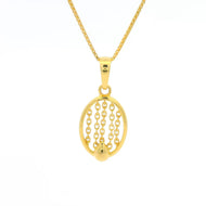 Radiant Oblong Gold Pendant