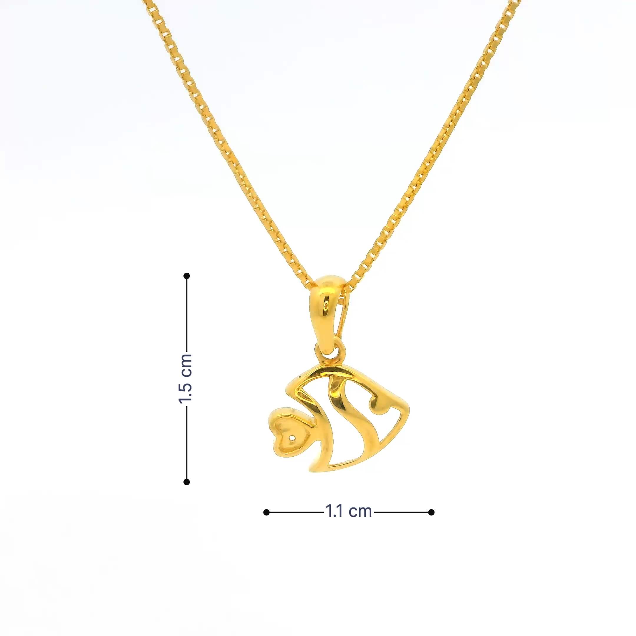 Gold Fish Charm 14K Pendant 14K