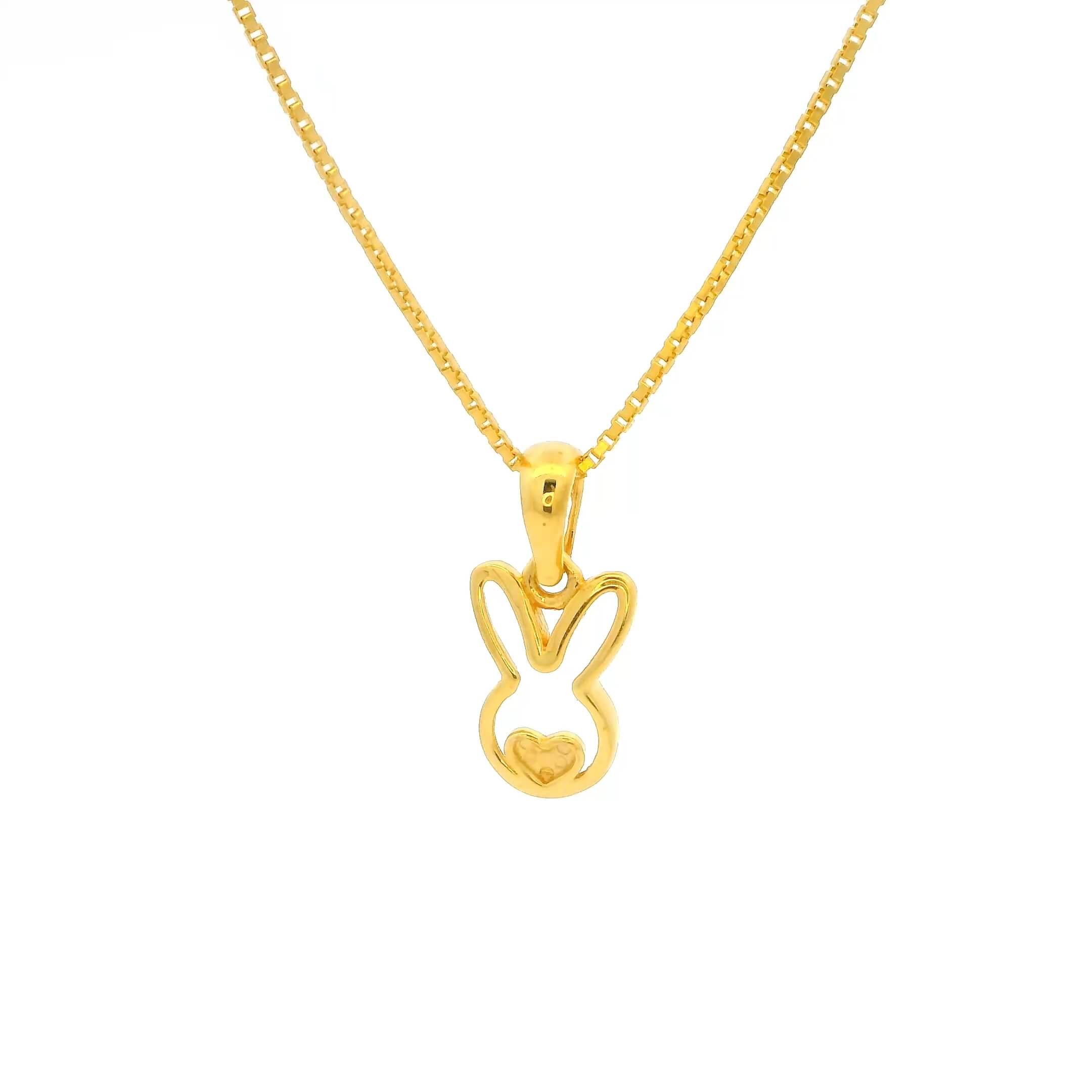 Breezy Bunny Gold Pendant