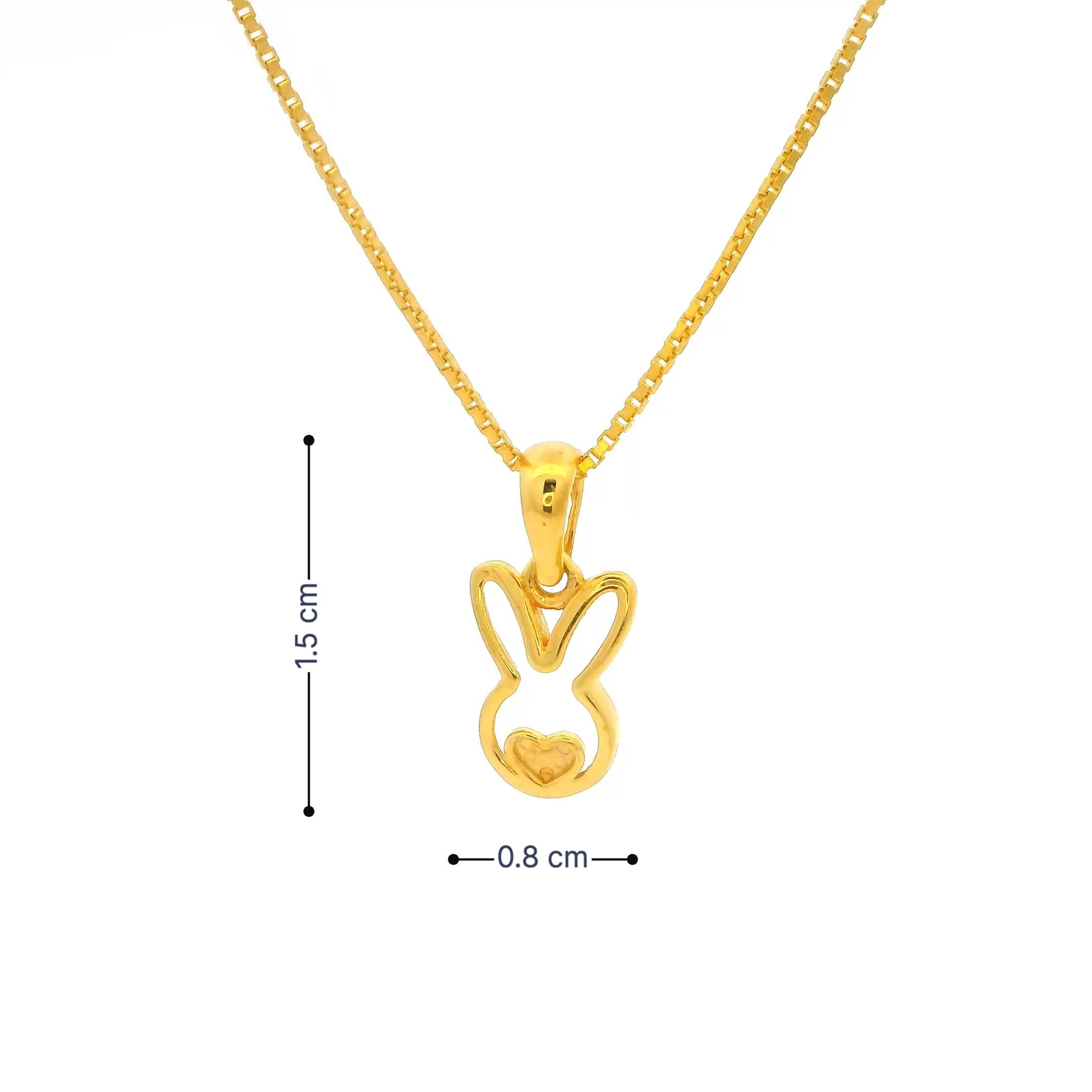 Breezy Bunny Gold Pendant