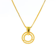 Glimmering Orb Gold Pendant 14K