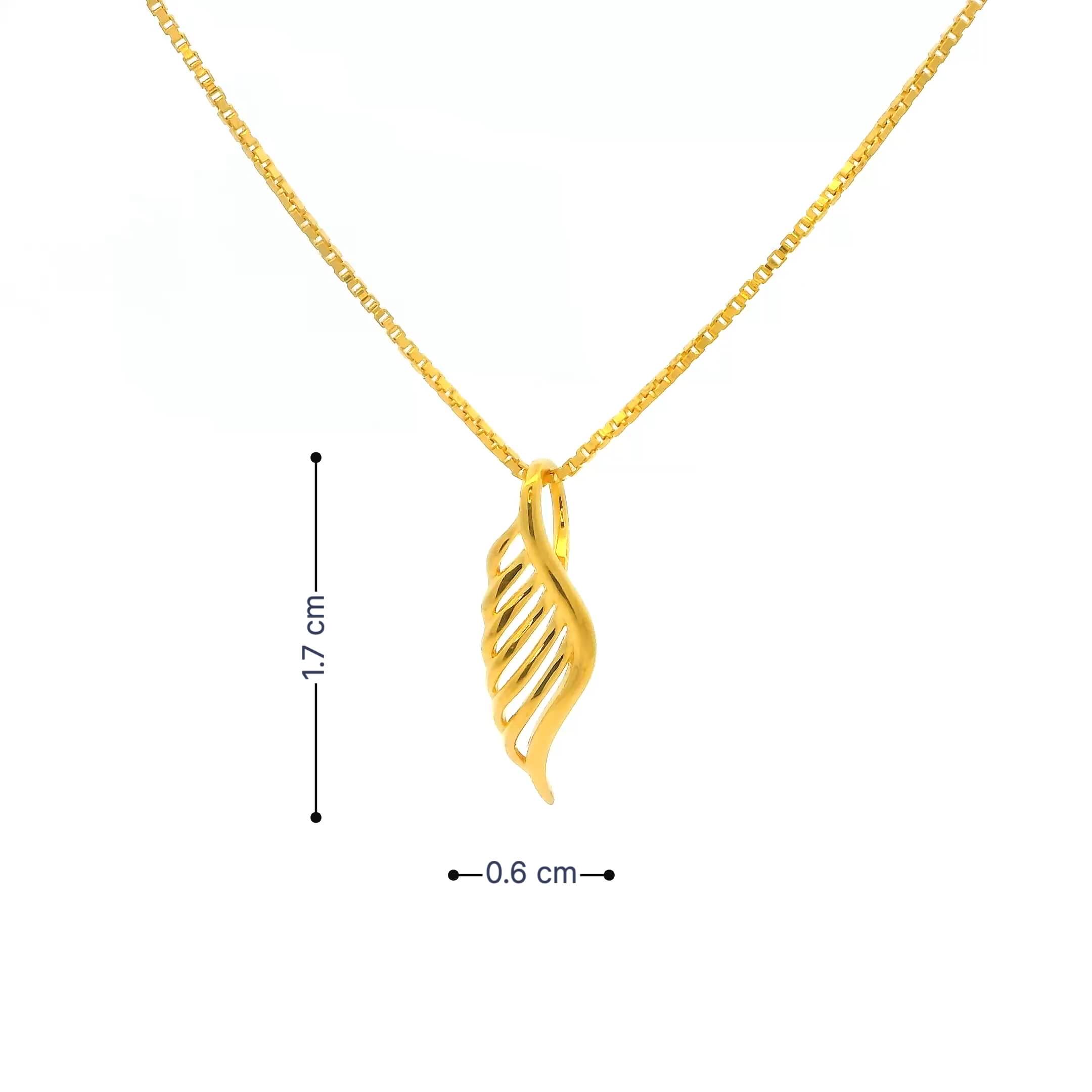 Breezy Wings Gold Pendant