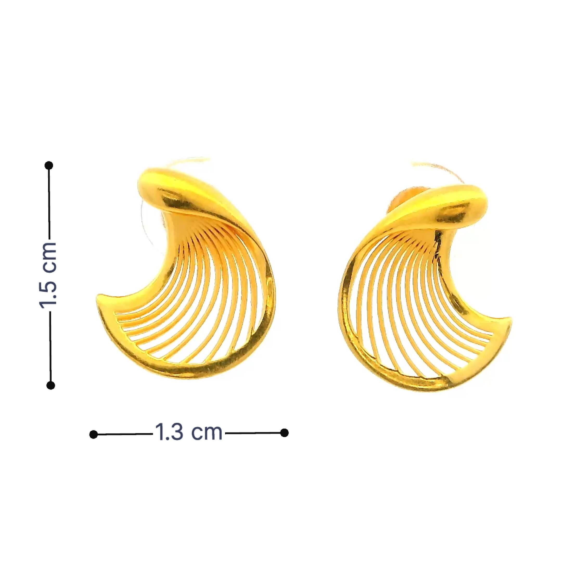 Swirl in Glam Gold Studs