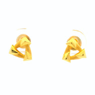Trigonal Glimmer Women Gold Earrings