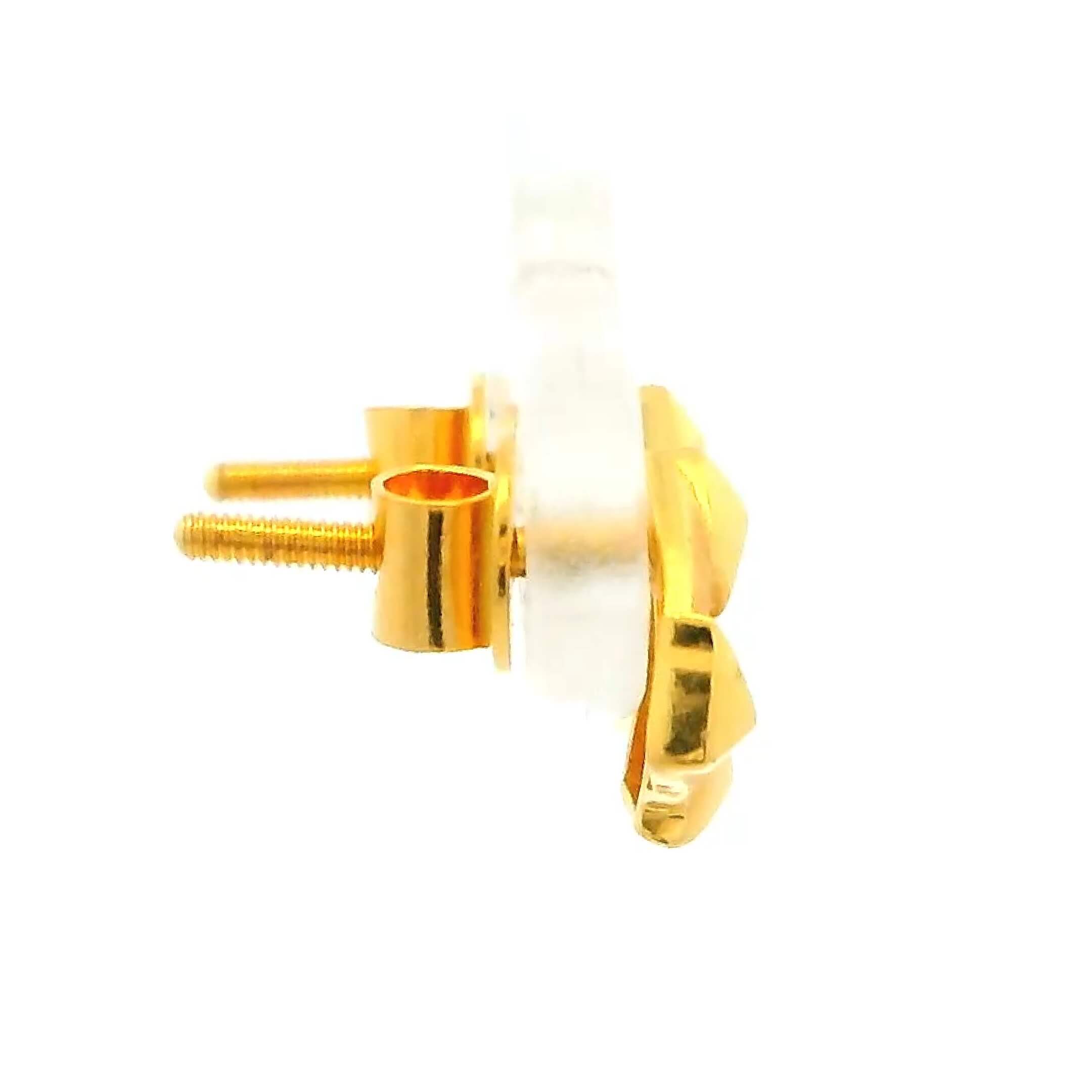 Trigonal Glimmer Women Gold Earrings