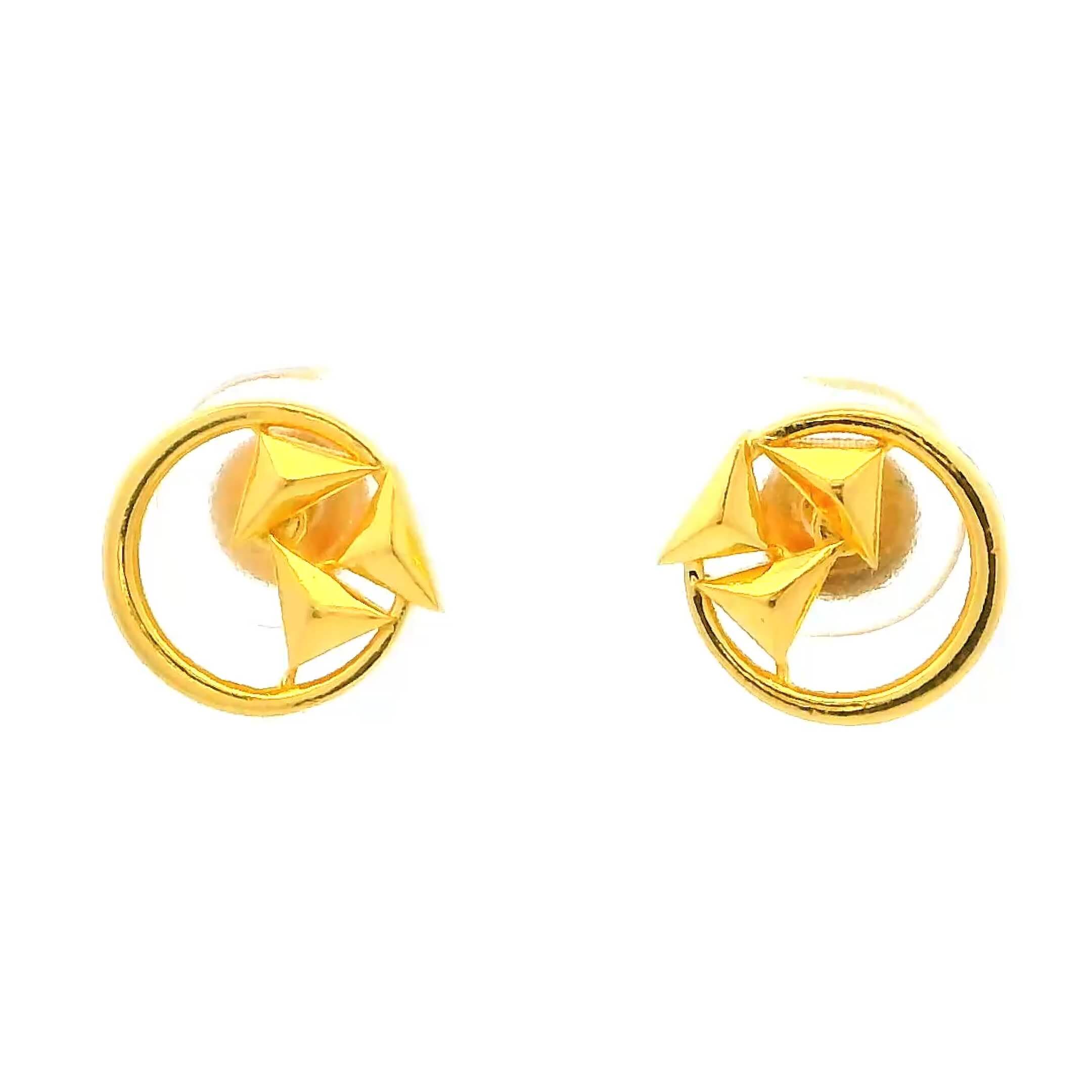Trendy Shine Gold Studs