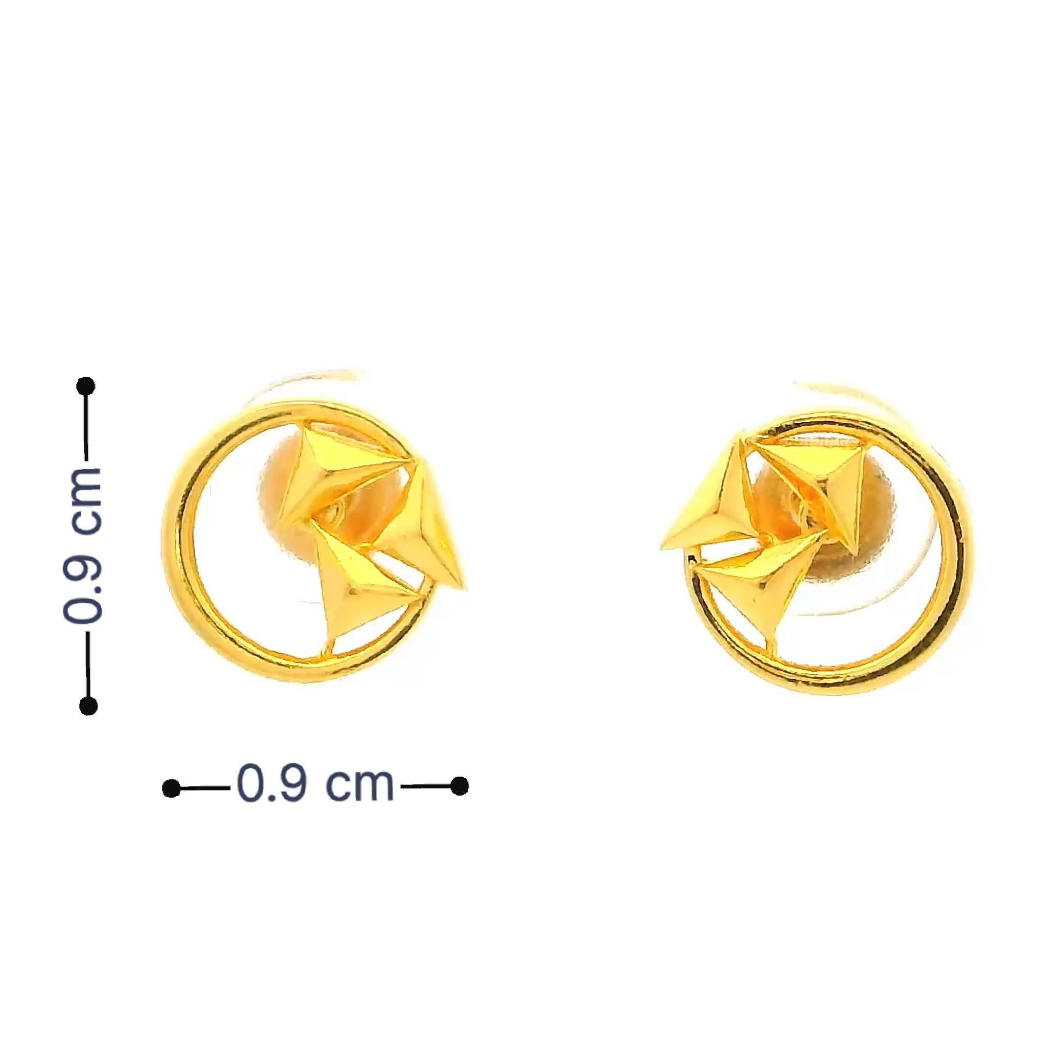 Trendy Shine Gold Studs