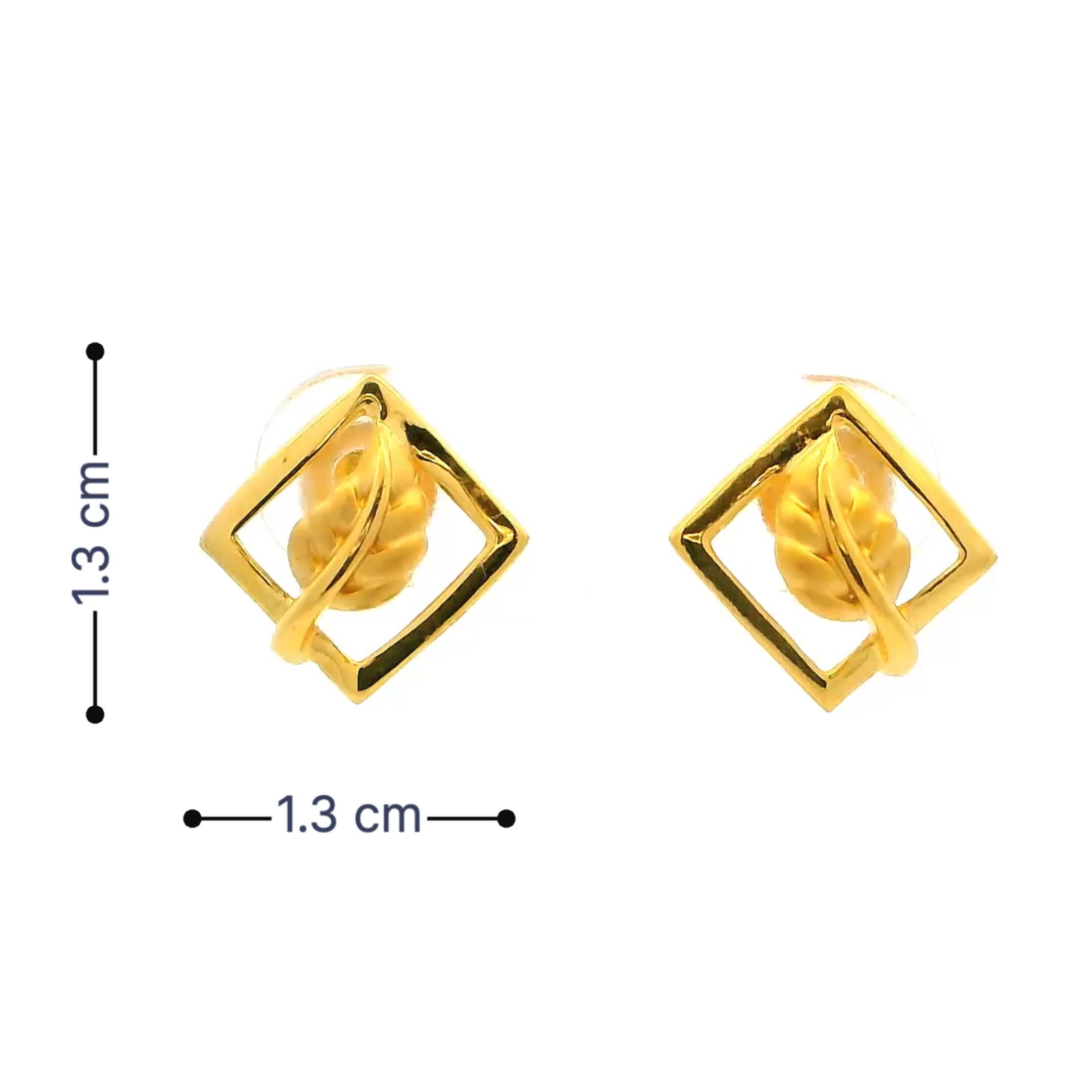 Fancy Leaflet Gold Studs