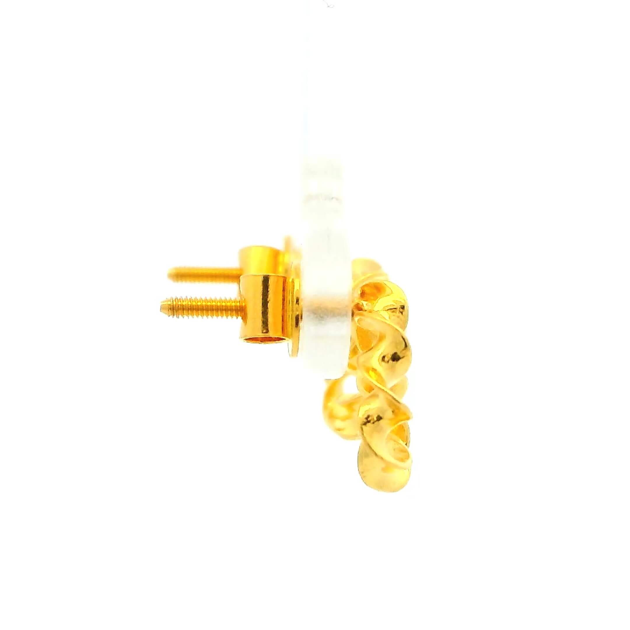 Ravishing Swirl Gold Studs