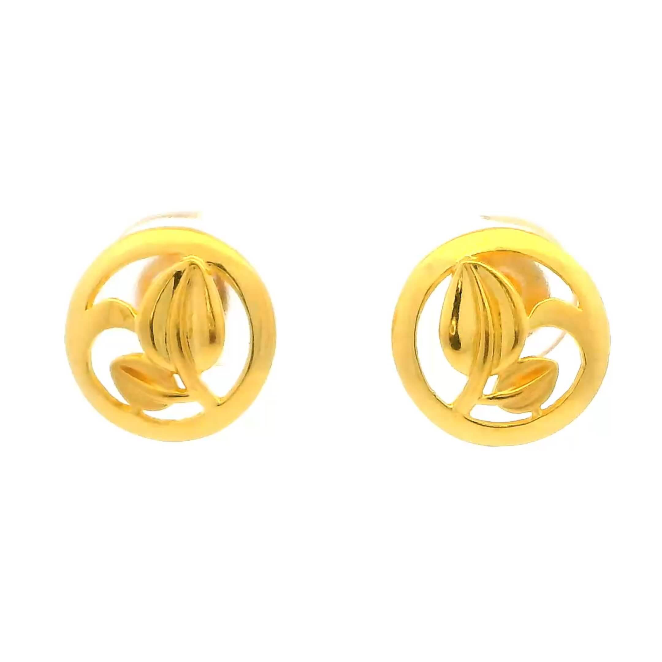 Dreamy Petals Gold Studs
