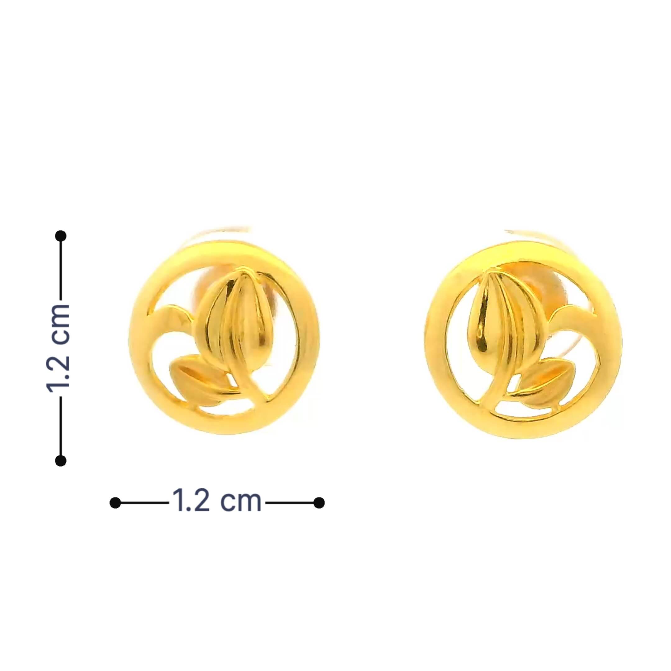 Dreamy Petals Gold Studs