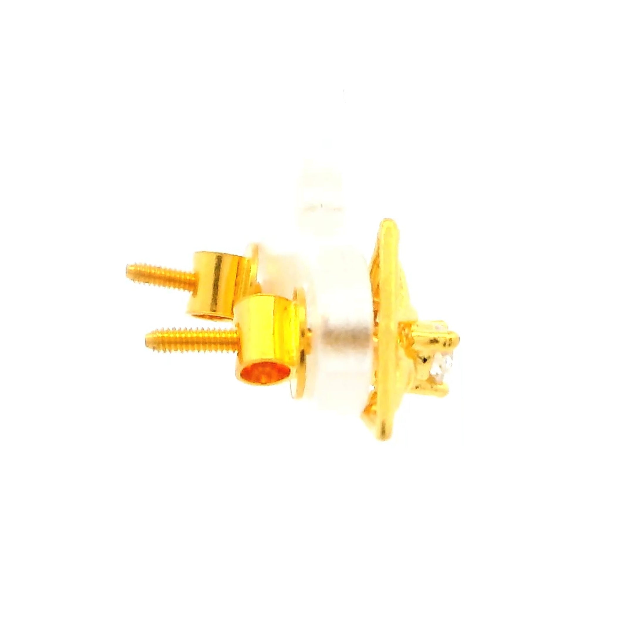 Modish Trigonal Gold Studs