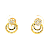 Oval Dazzle Gold Studs