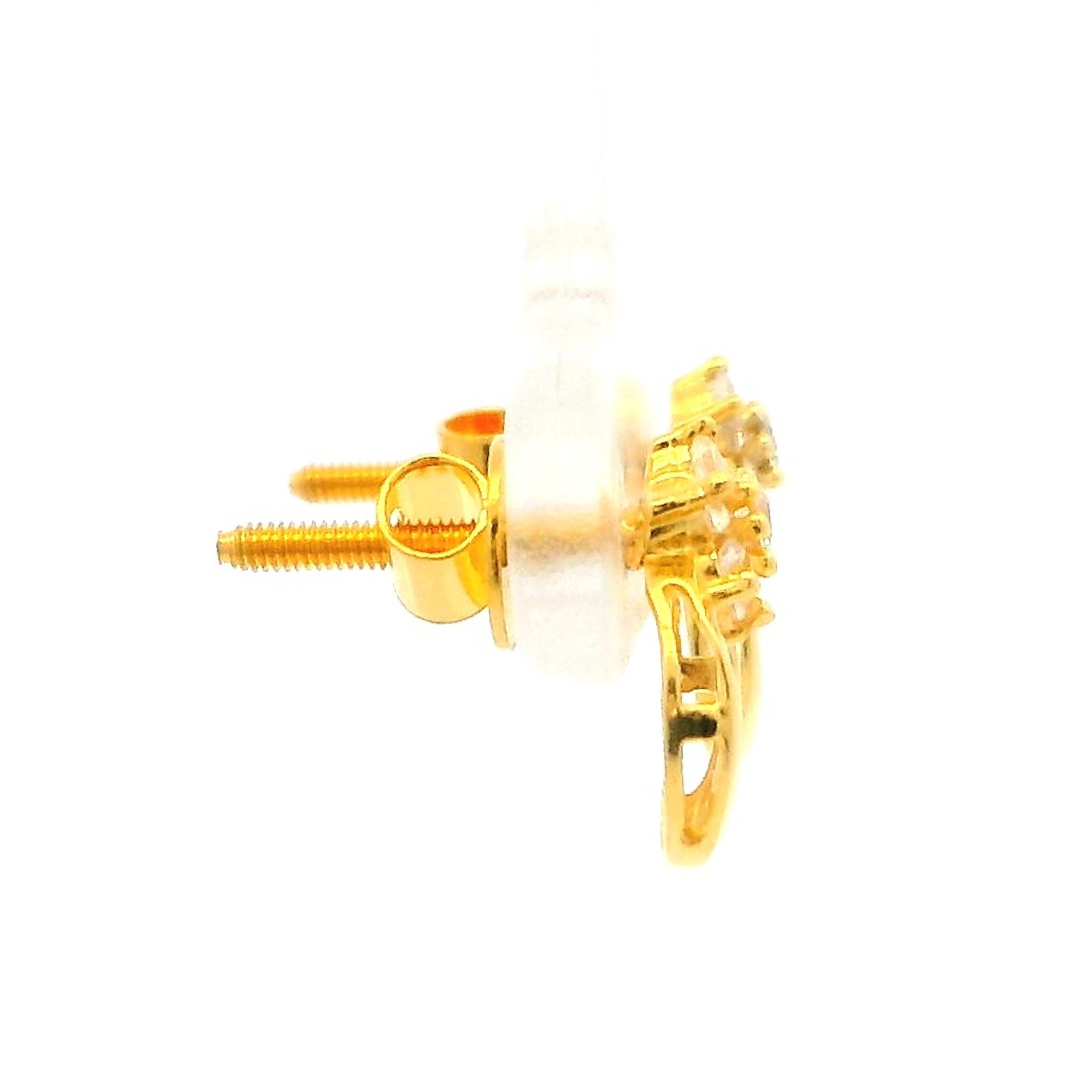Oval Dazzle Gold Studs