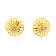Radiant Blossom Gold Studs