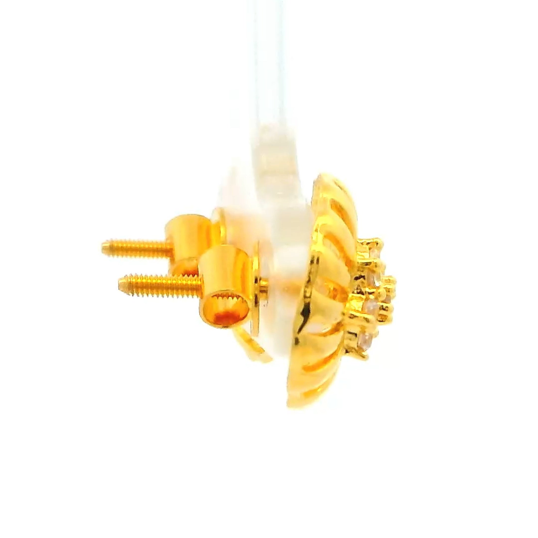 Radiant Blossom Gold Studs
