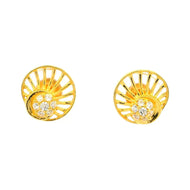 Modish Twirls Gold Studs