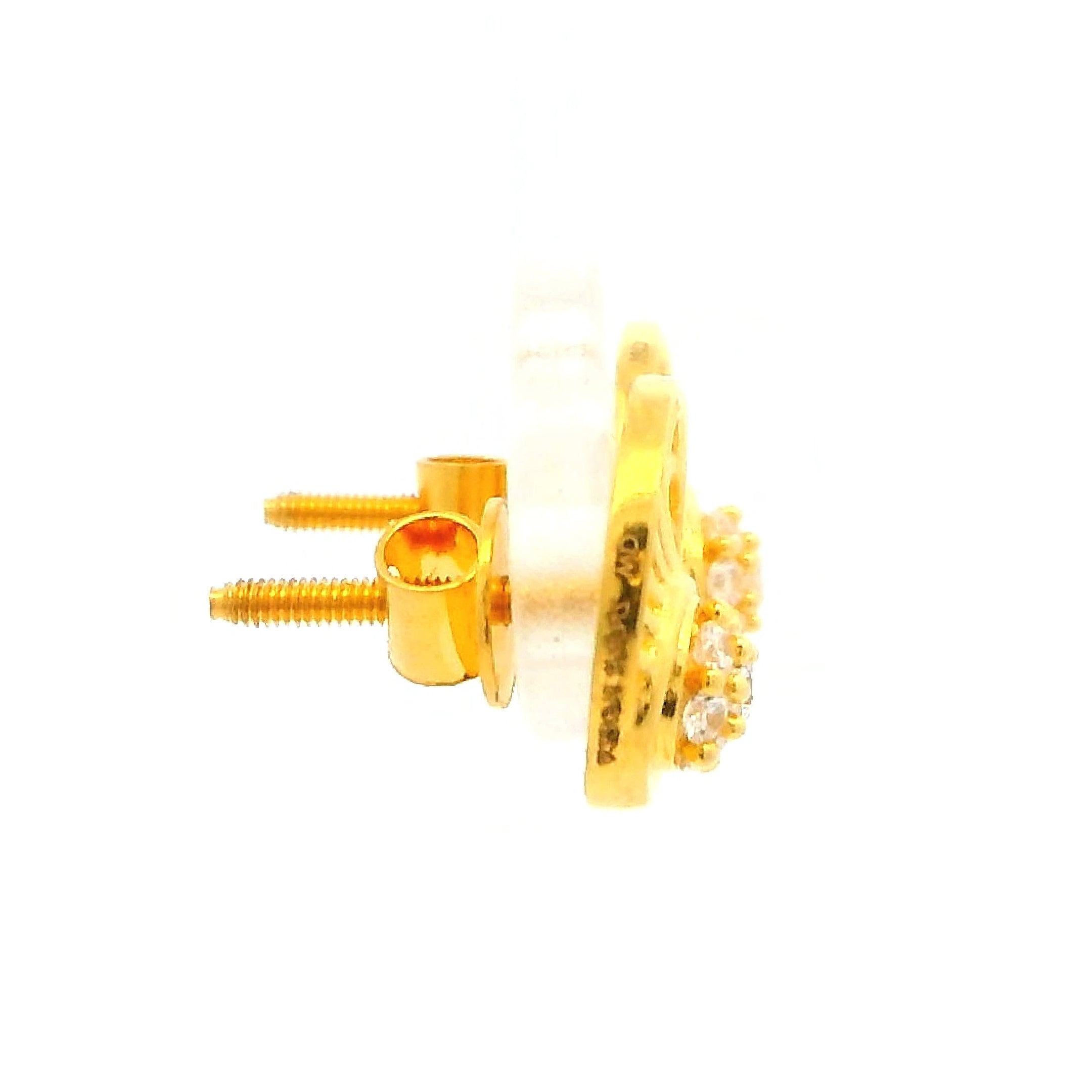 Modish Twirls Gold Studs
