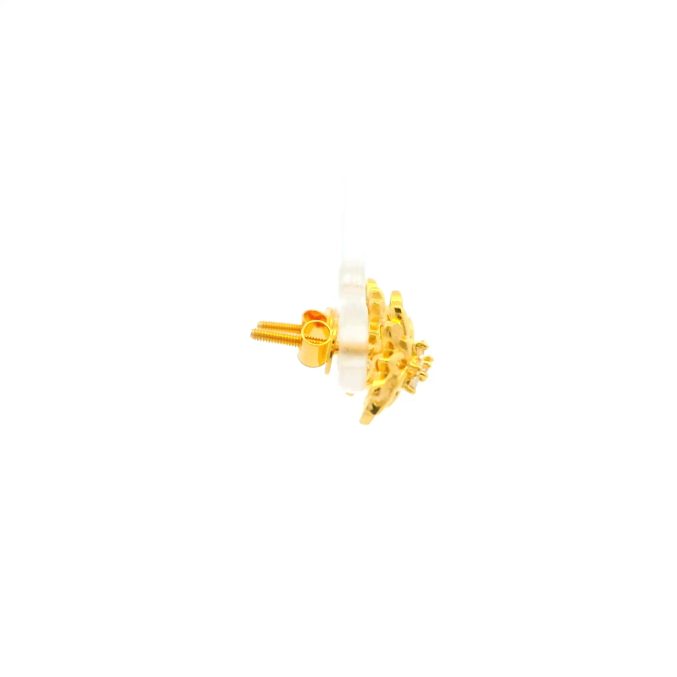 Ravishing Flora Gold Studs