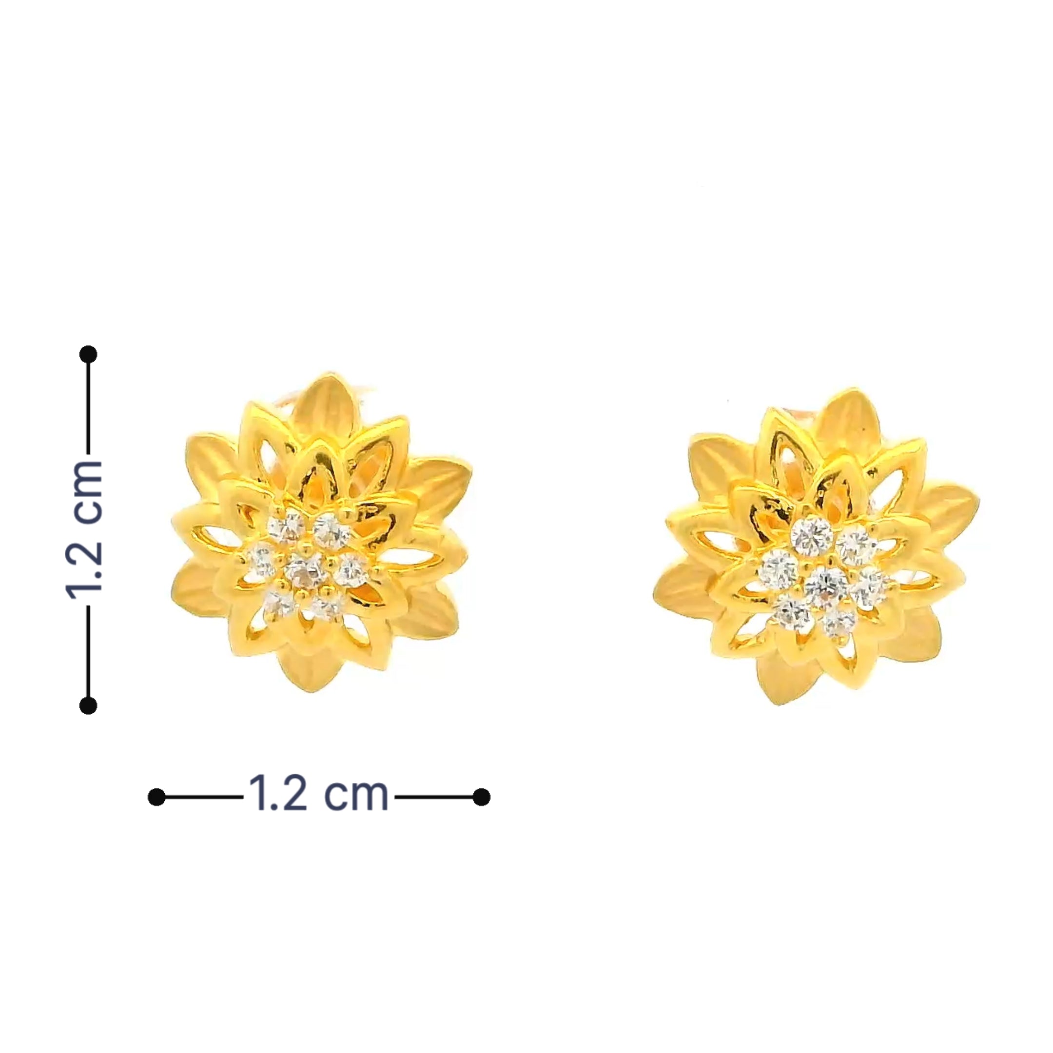 Ravishing Flora Gold Studs
