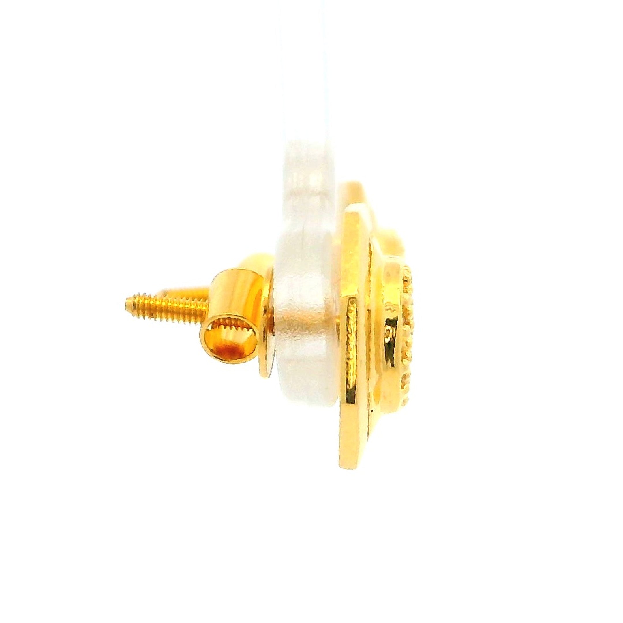 Hexa Gleam Gold Studs