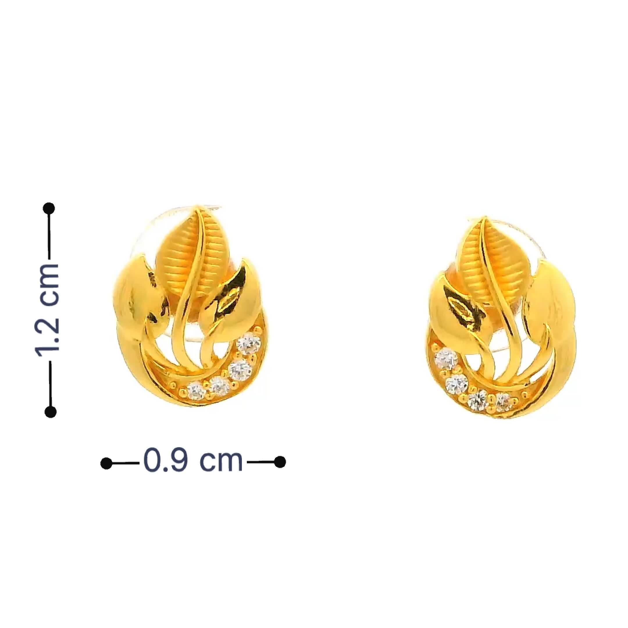 Petal Dazzle Gold Studs