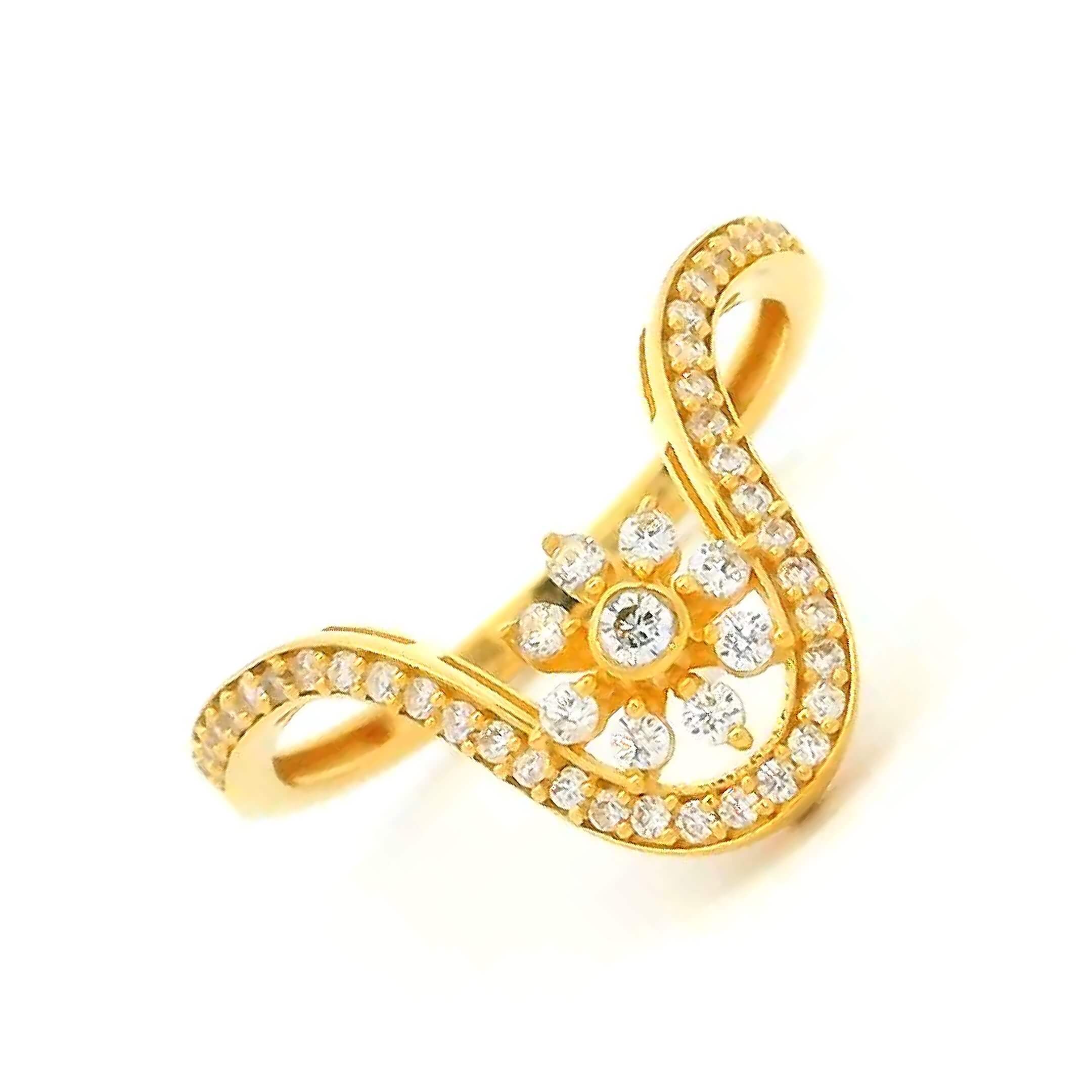 Starlit Grace Gold Ring