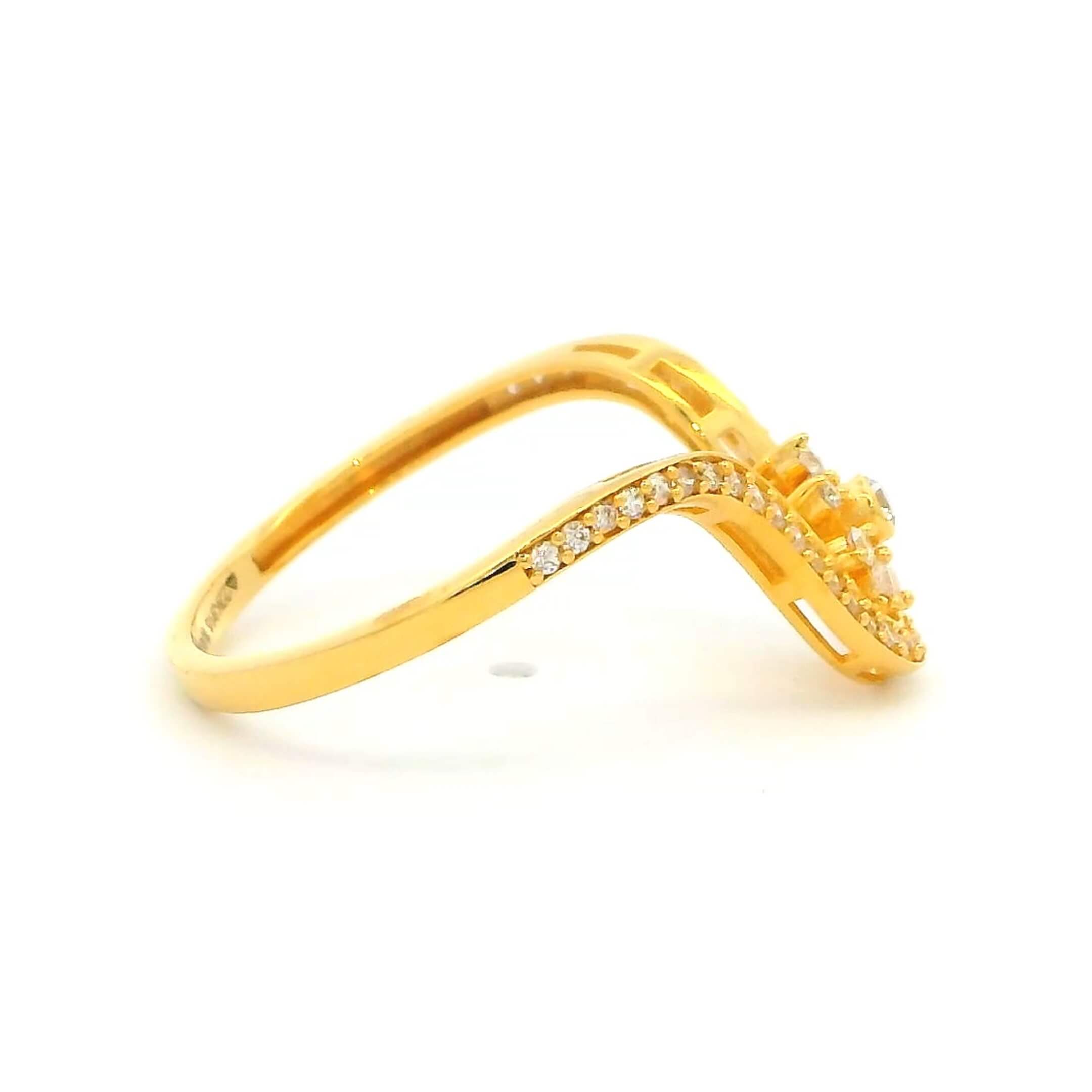 Starlit Grace Gold Ring