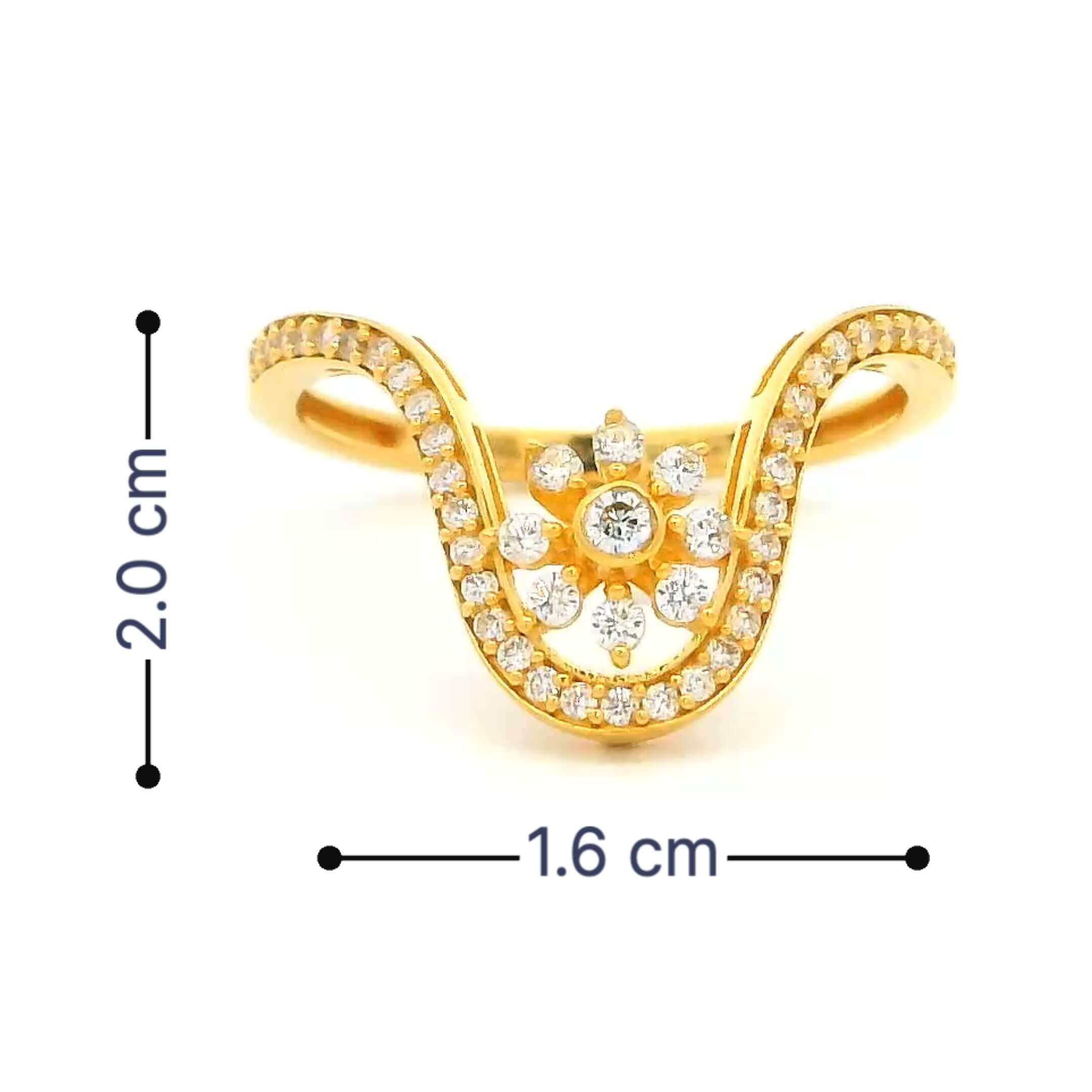 Starlit Grace Gold Ring