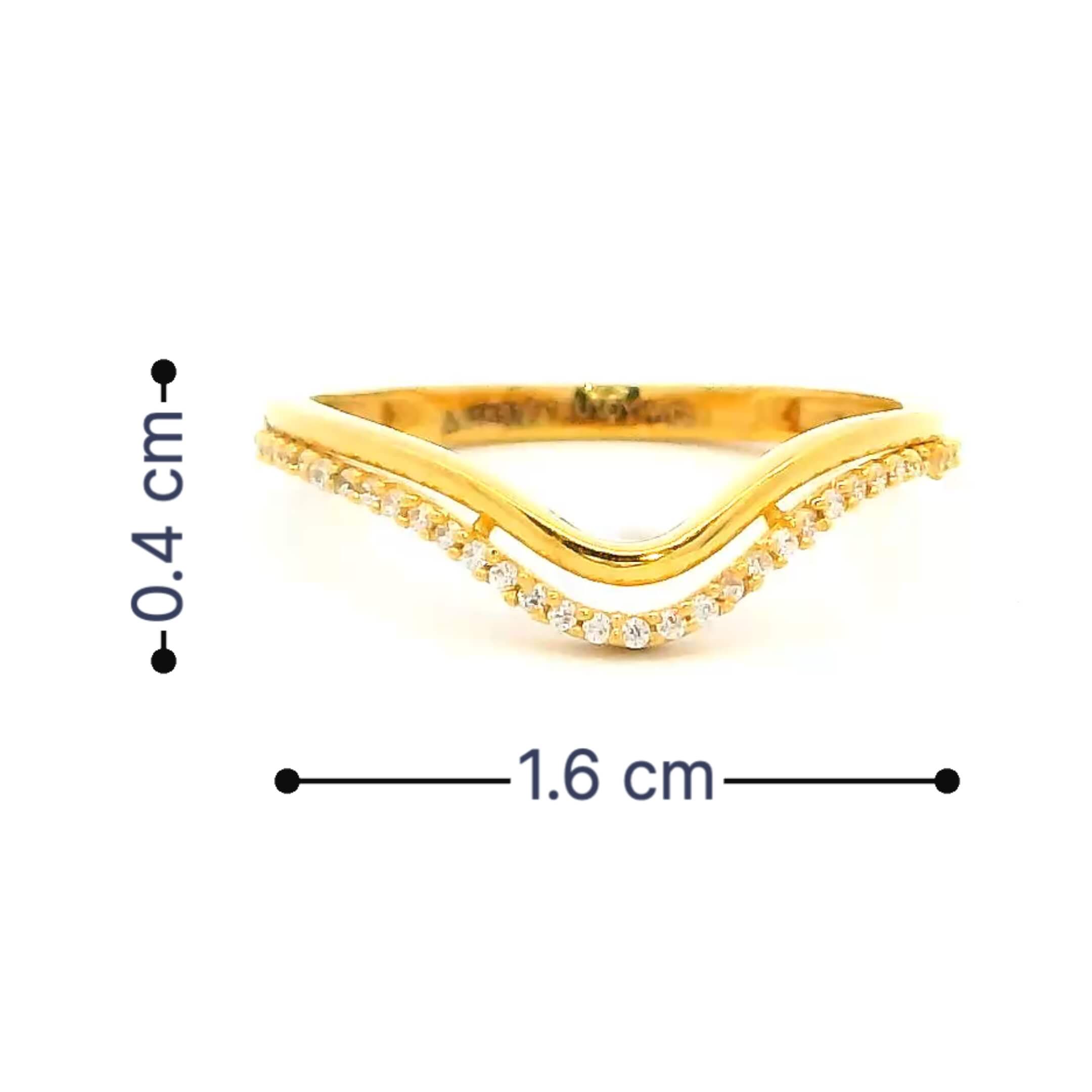 Urban Swirl Gold Ring for Women