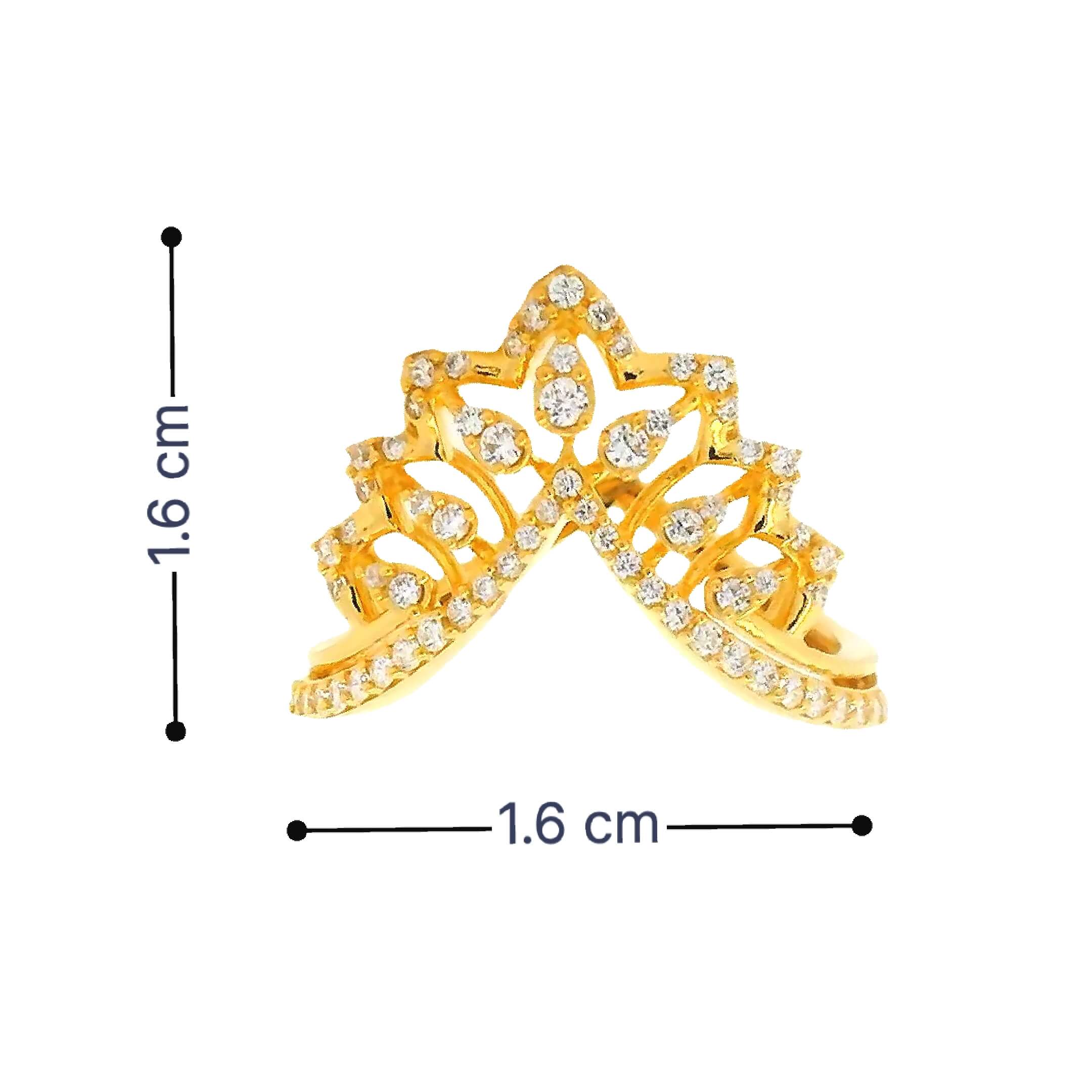 Imperial Dazzle Gold Ring for Women