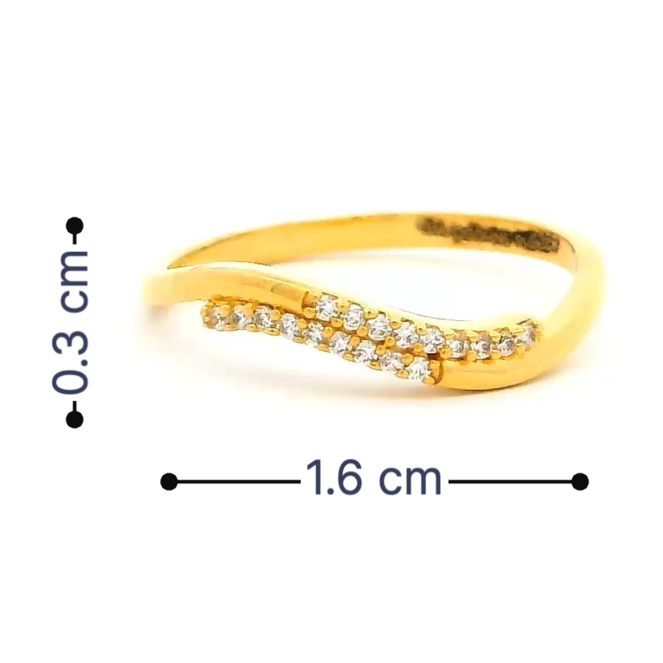 Alluring Twirl Gold Ring for Women