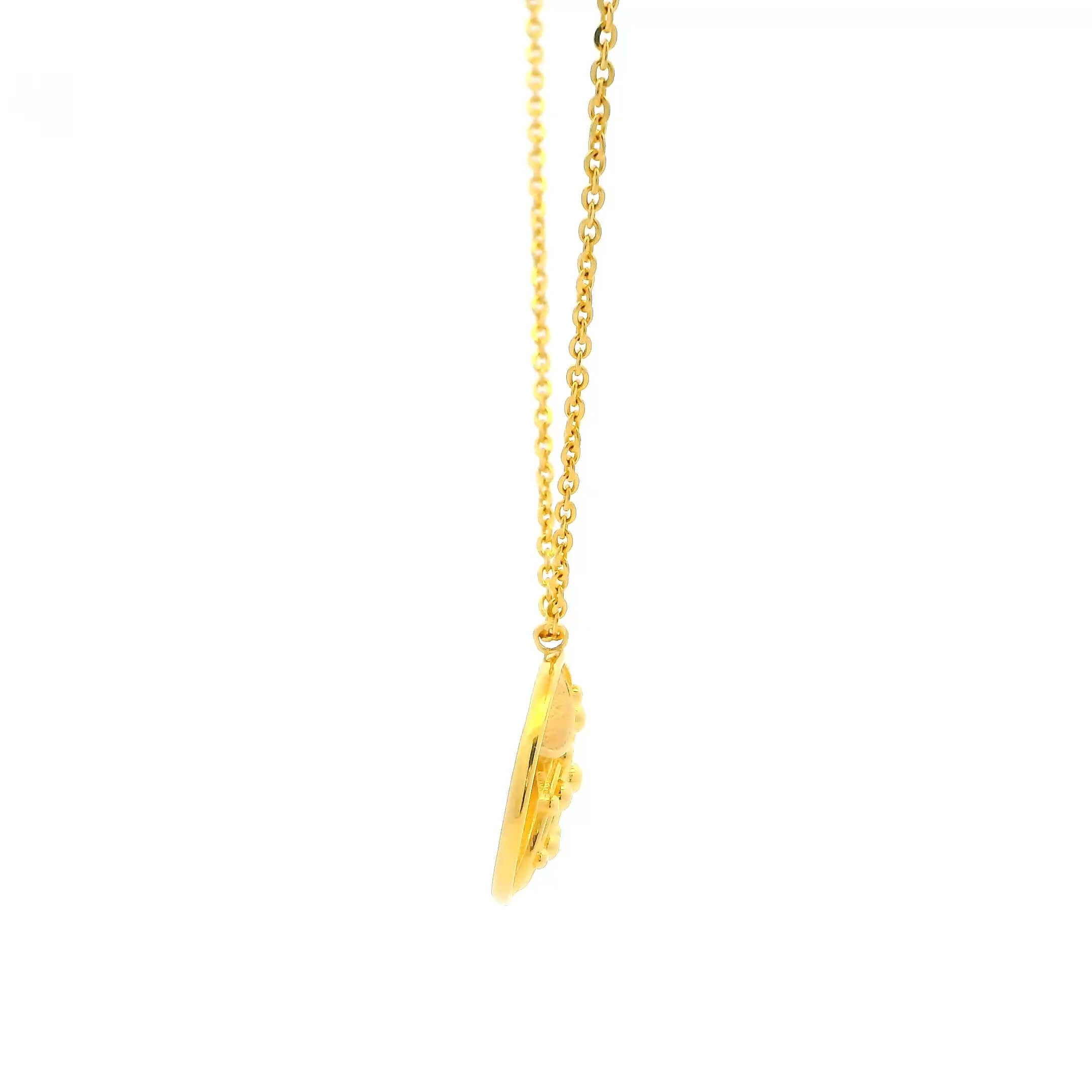 Alluring Swirl Gold Pendant for Women