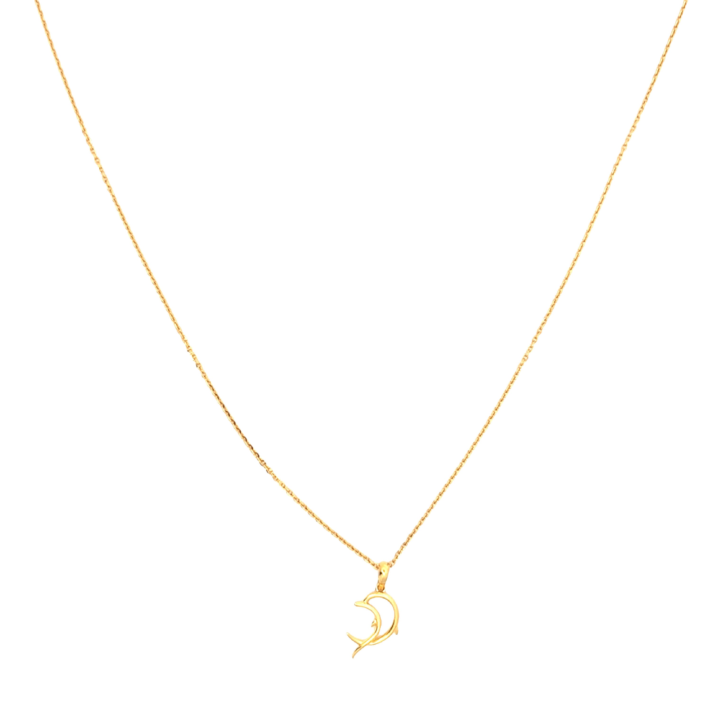 Marvelous Dolphin Gold Pendant for Women
