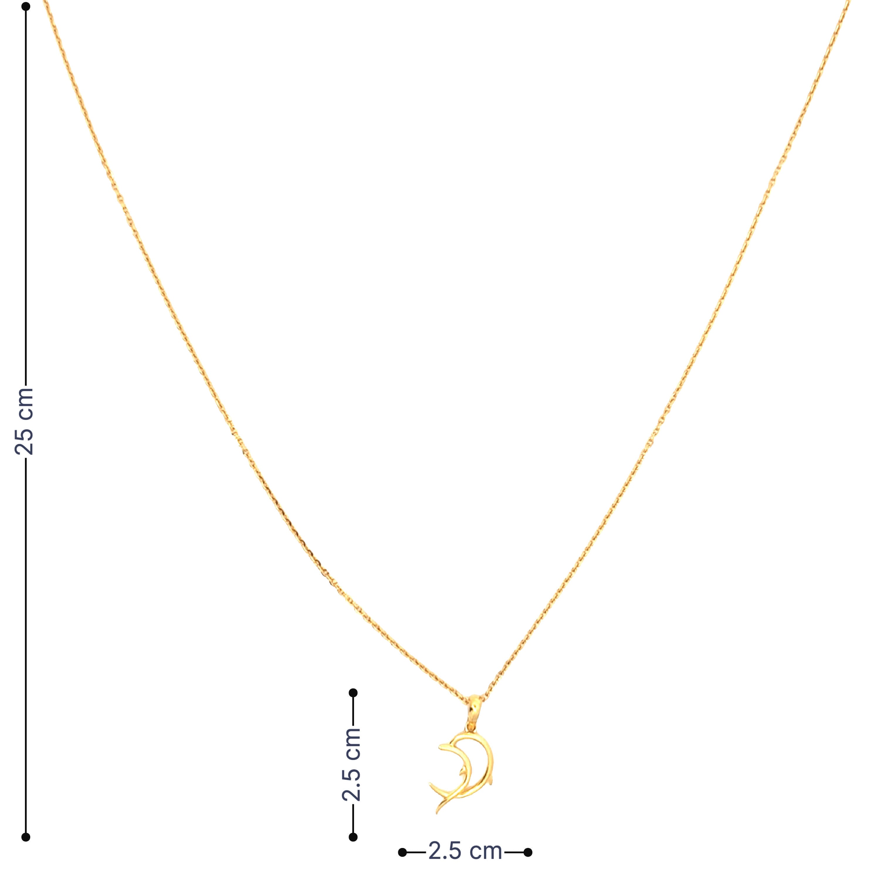 Marvelous Dolphin Gold Pendant for Women