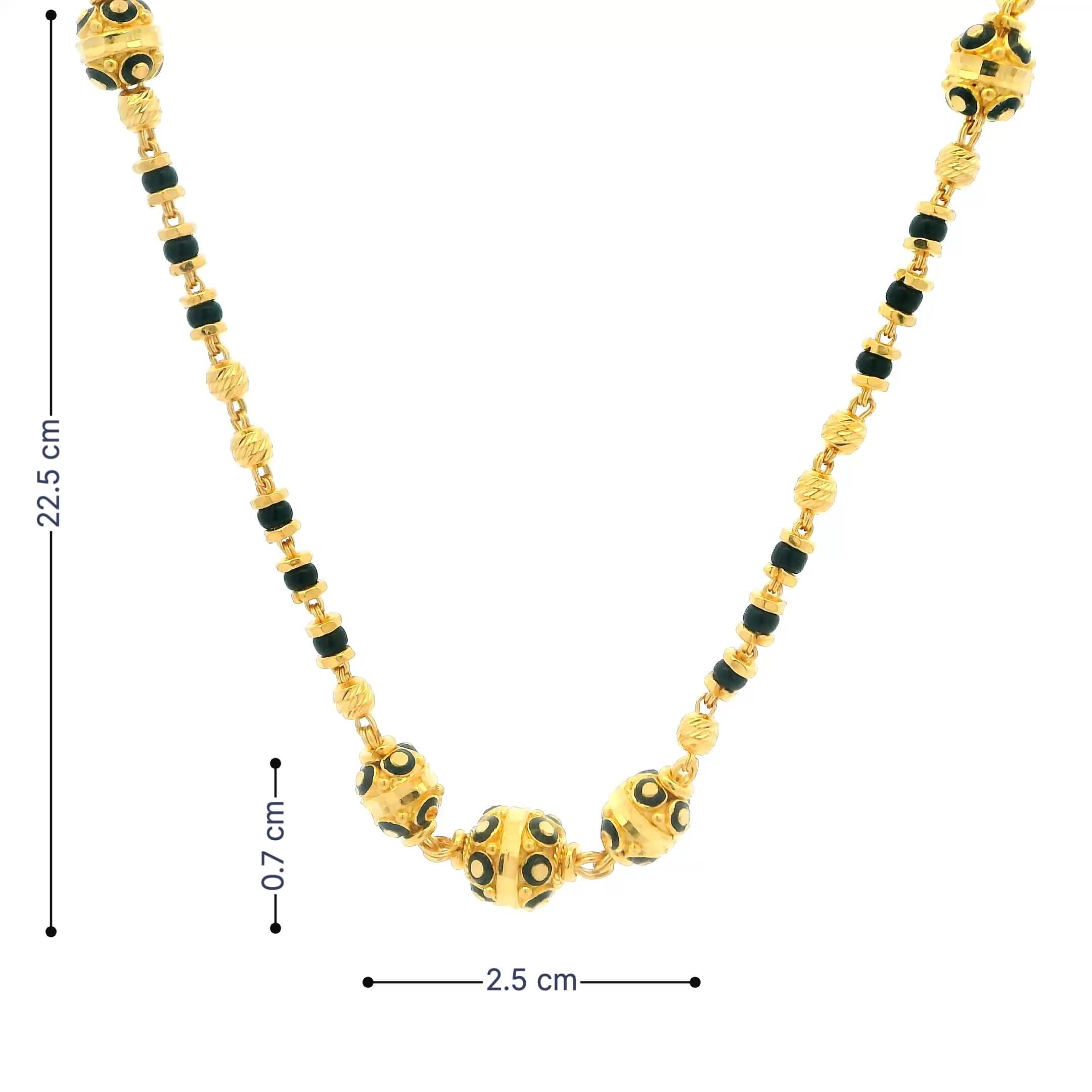Bold Ritzy 22K Gold Short Mangalsutra