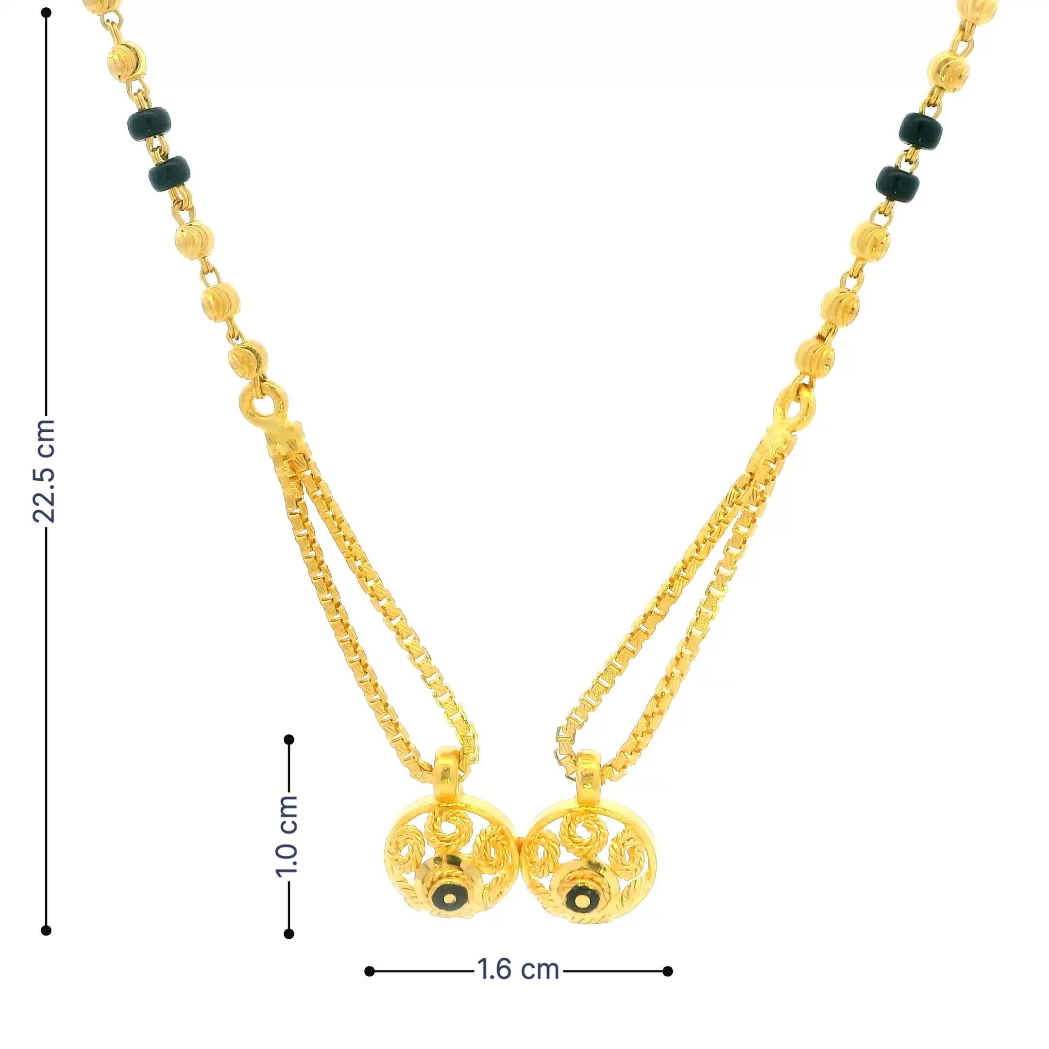 Enticing Bond 22K Gold Short Mangalsutra